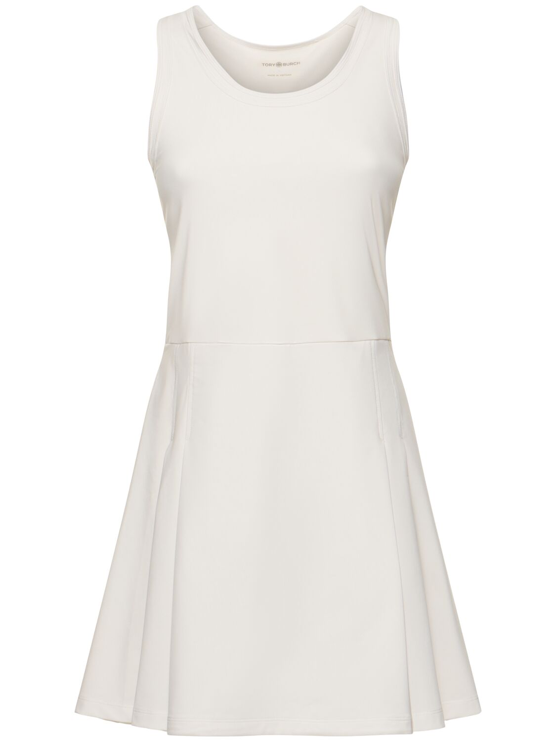 Tory Sport Performance科技织物网球迷你连衣裙 In White
