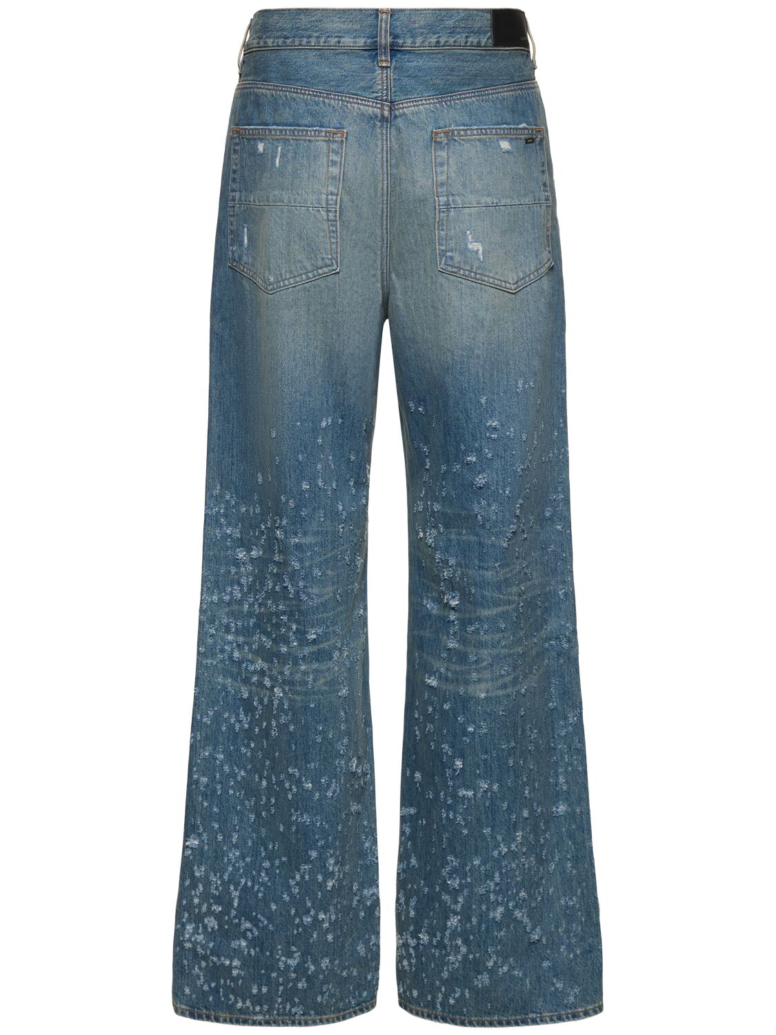 Shop Amiri Baggy Cotton Denim Jeans In Indigo