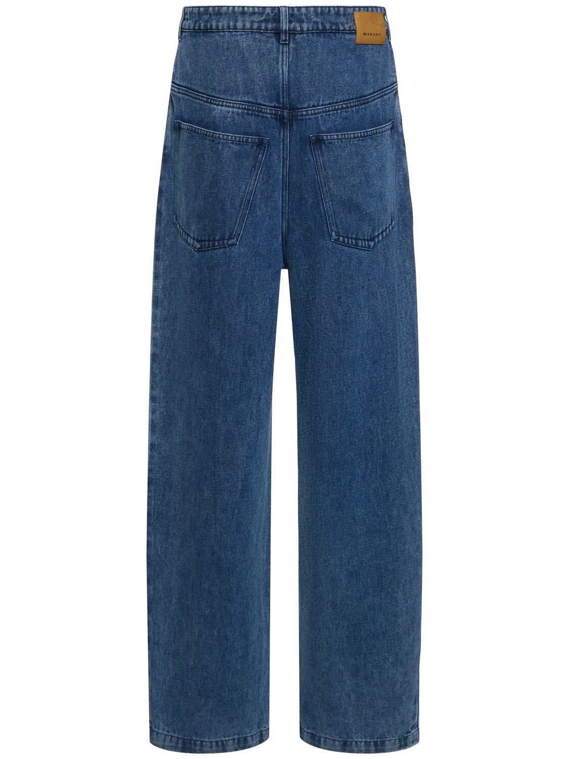 Shop Marant Teren Fluid Lyocell & Cotton Wide Jeans In Blue