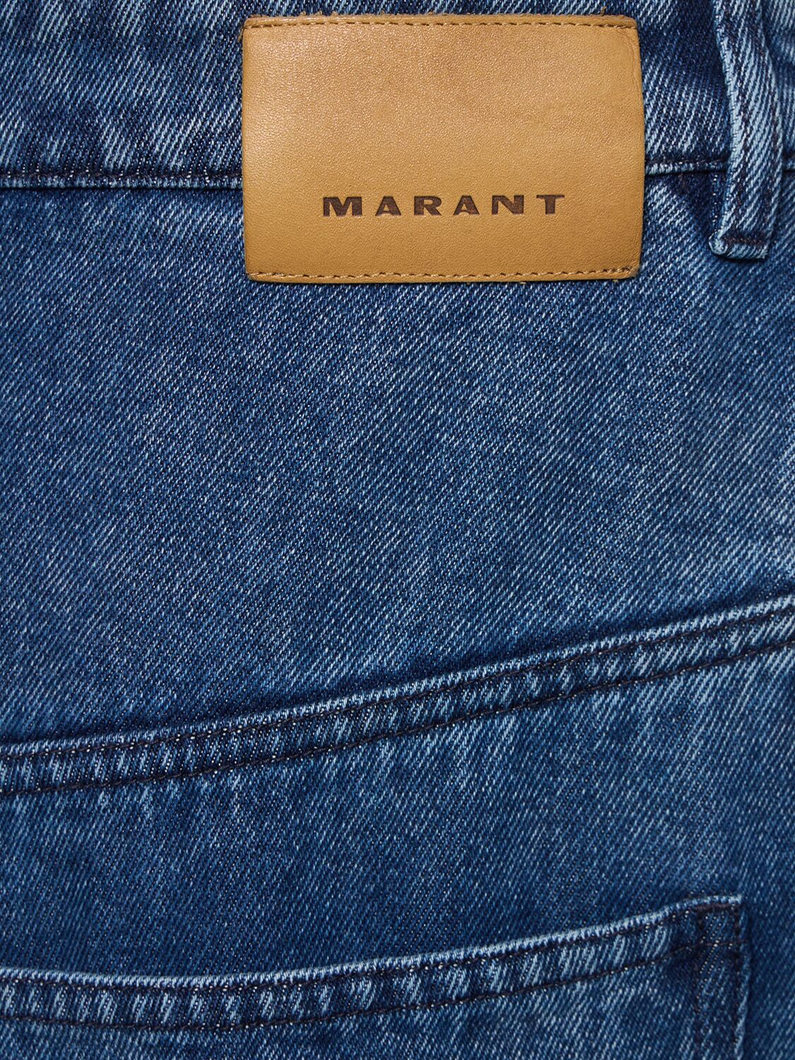Shop Marant Teren Fluid Lyocell & Cotton Wide Jeans In Blue