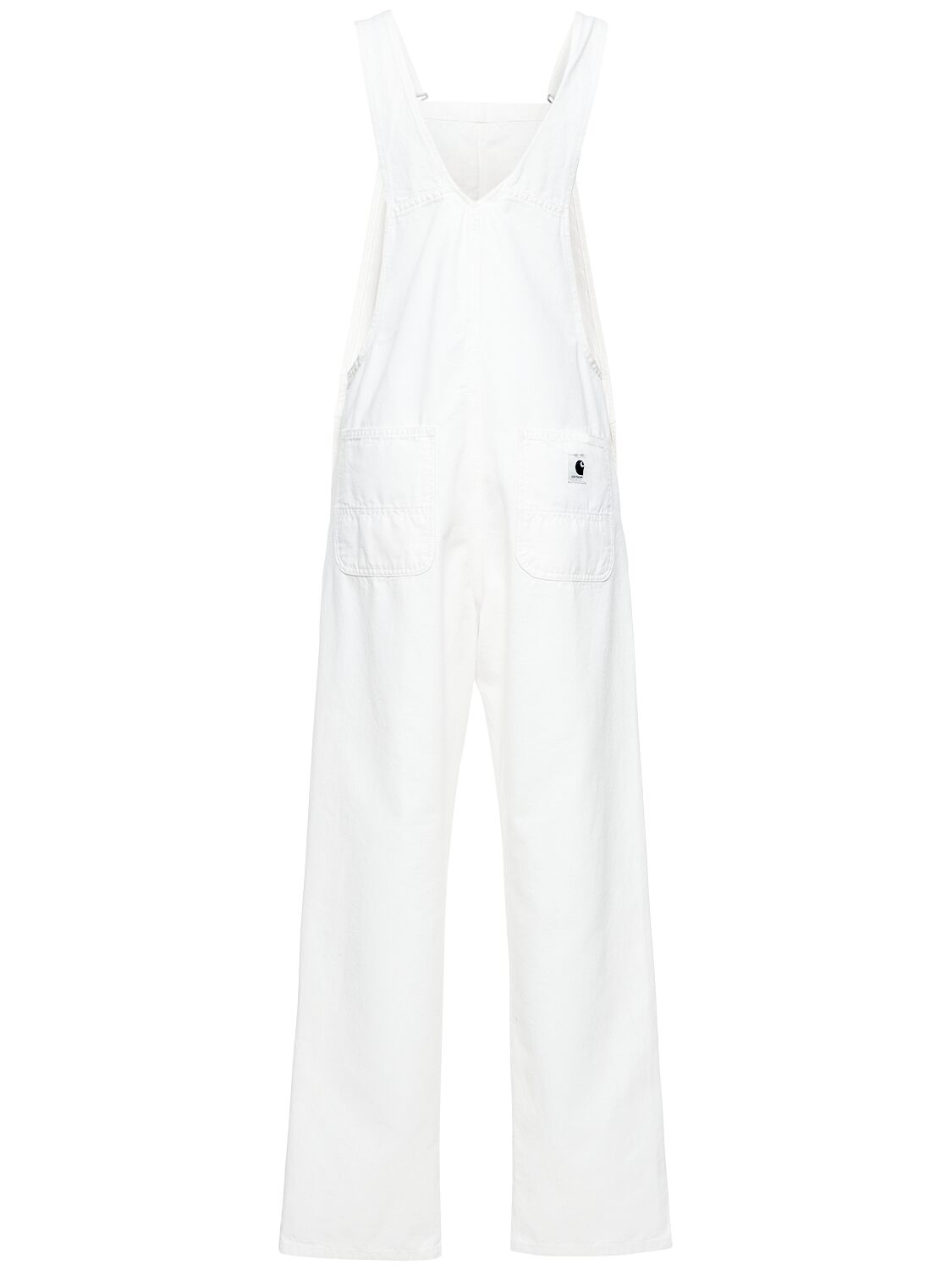 Shop Carhartt Bib Straight Overalls In White,beige