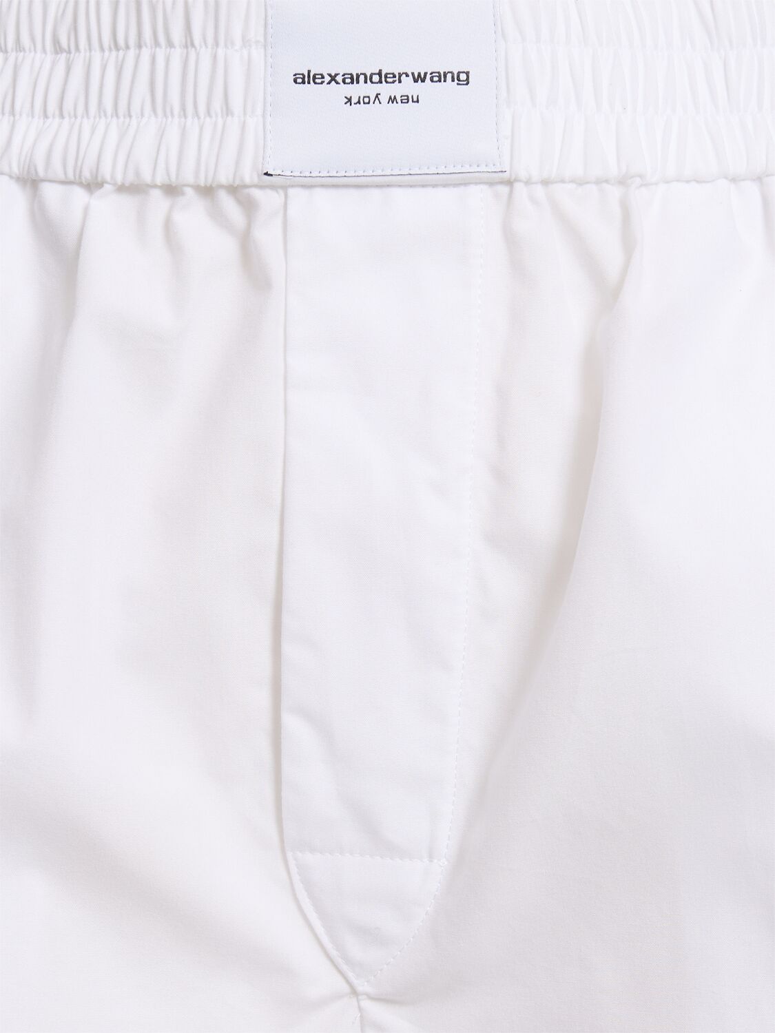 Shop Alexander Wang Classic Cotton Boxer Shorts In White