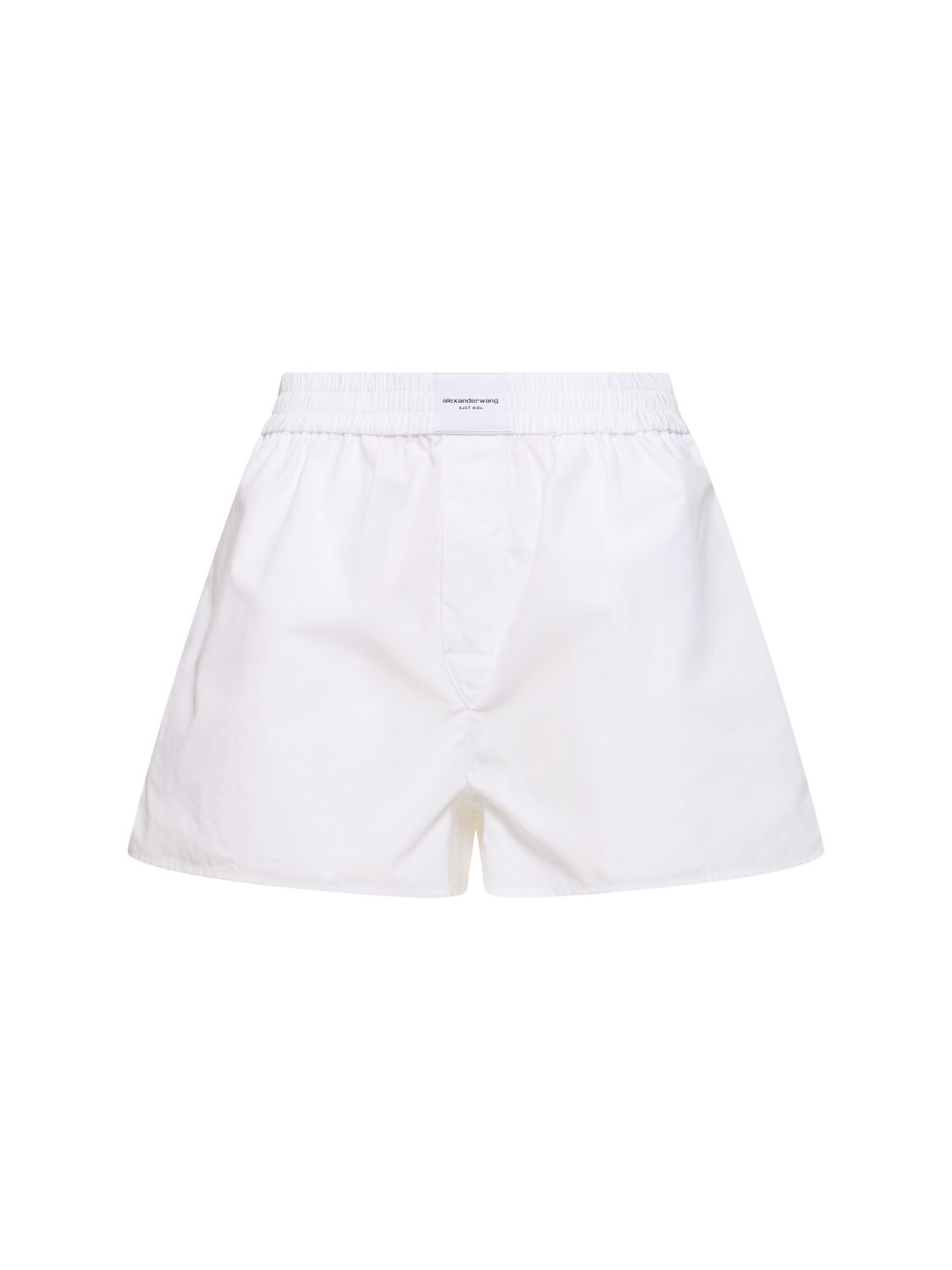 Alexander Wang Classic Cotton Boxer Shorts In White