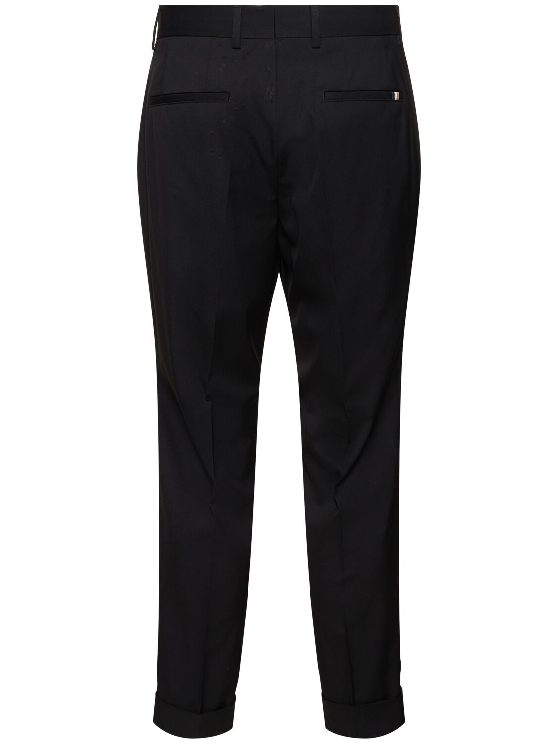 Shop Hugo Boss H-pepe Tech & Wool Pants In Black