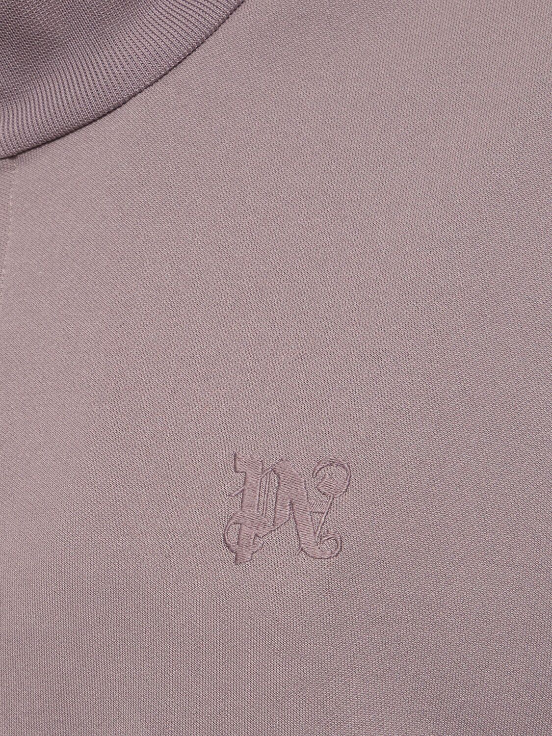 Shop Palm Angels Monogram Zipped Nylon Track Jacket In Lilac