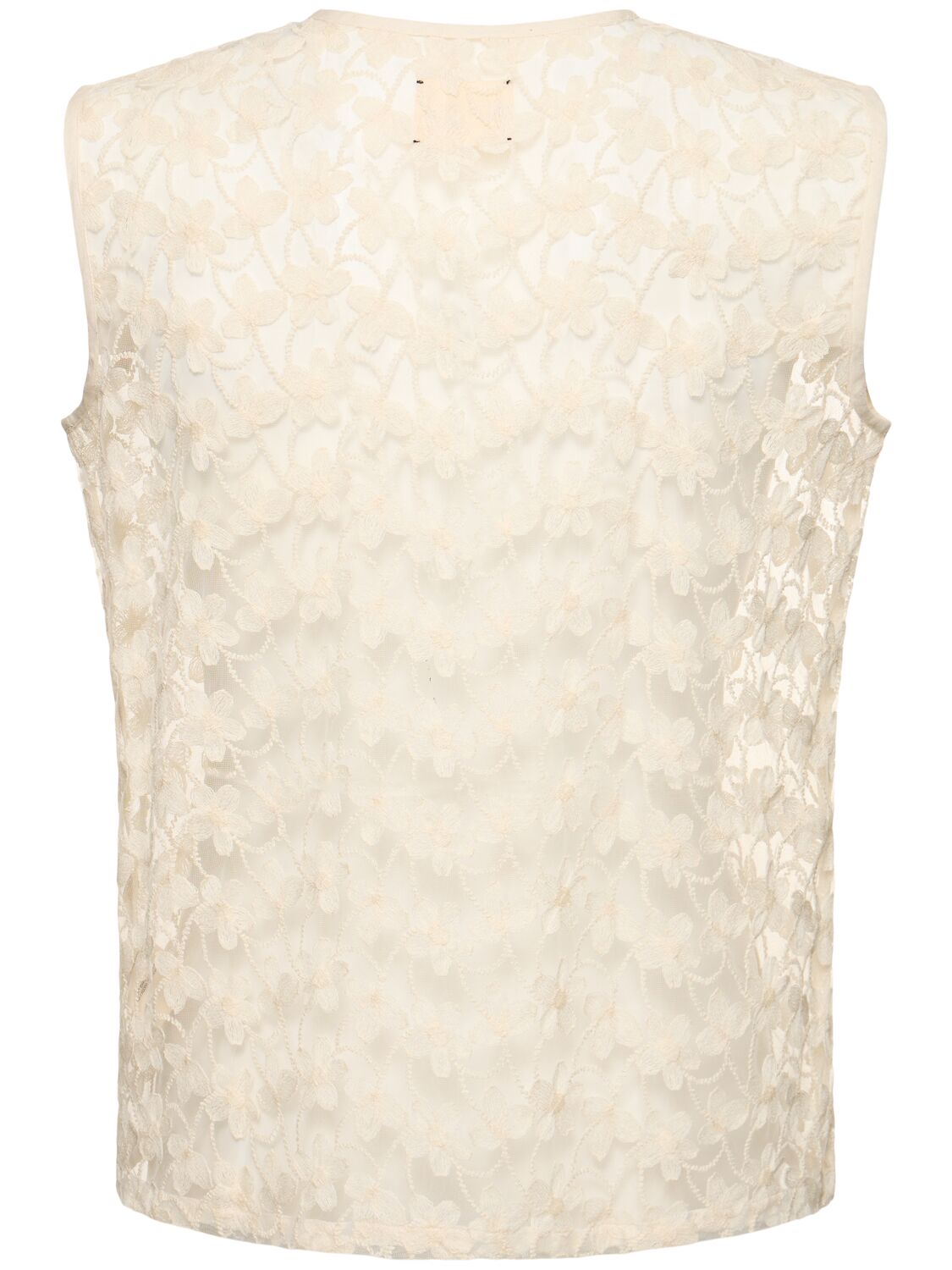 HARAGO COTTON LACE TANK TOP 