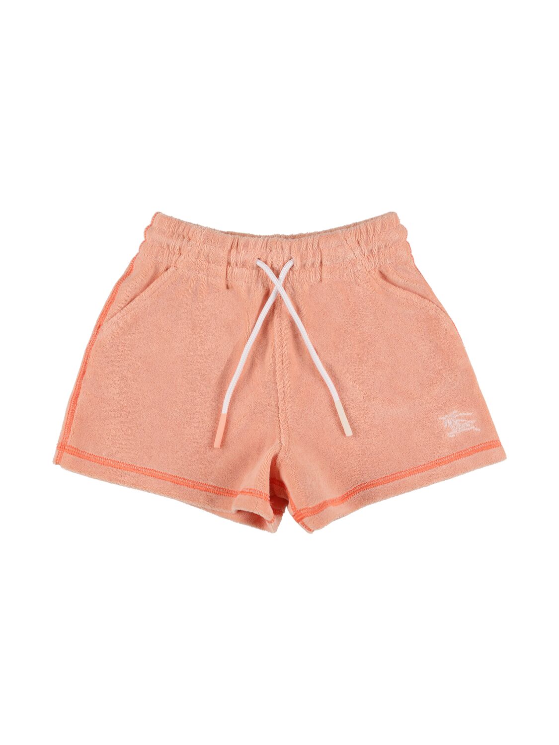 Burberry Kids' Cotton Blend Logo Sweat Shorts In Orange