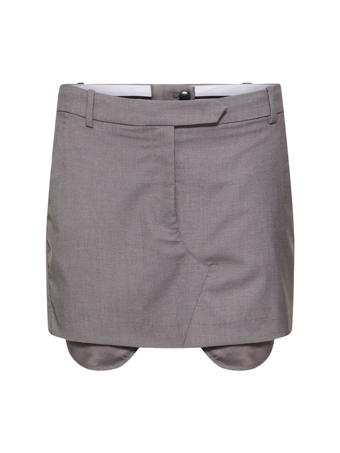 Designers Remix Steven Viscose Blend Mini Skirt In Grey