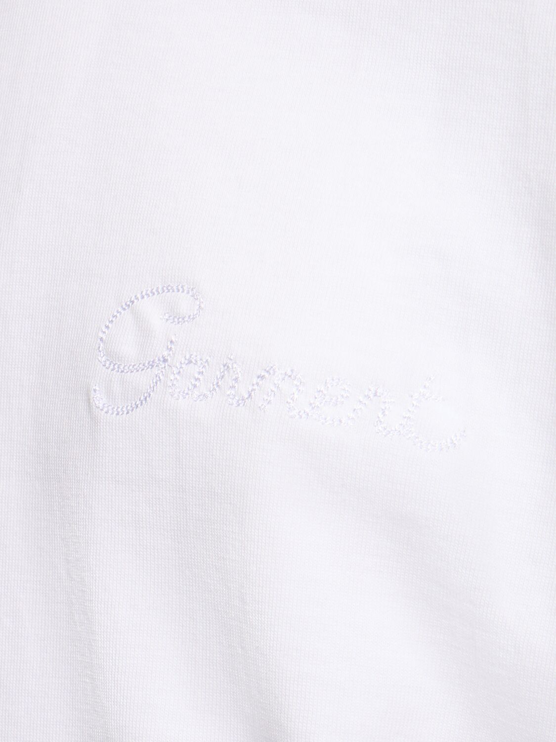 Shop Garment Workshop Boxy Fit T-shirt W/ Double Embroidery In White