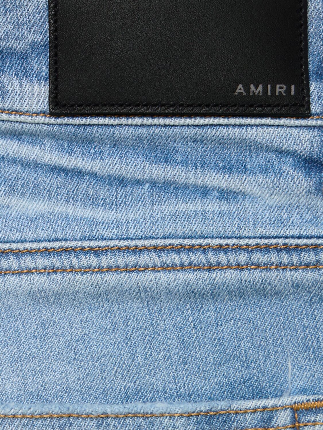Shop Amiri Mx1 Skinny Cotton Denim Jeans In Indigo