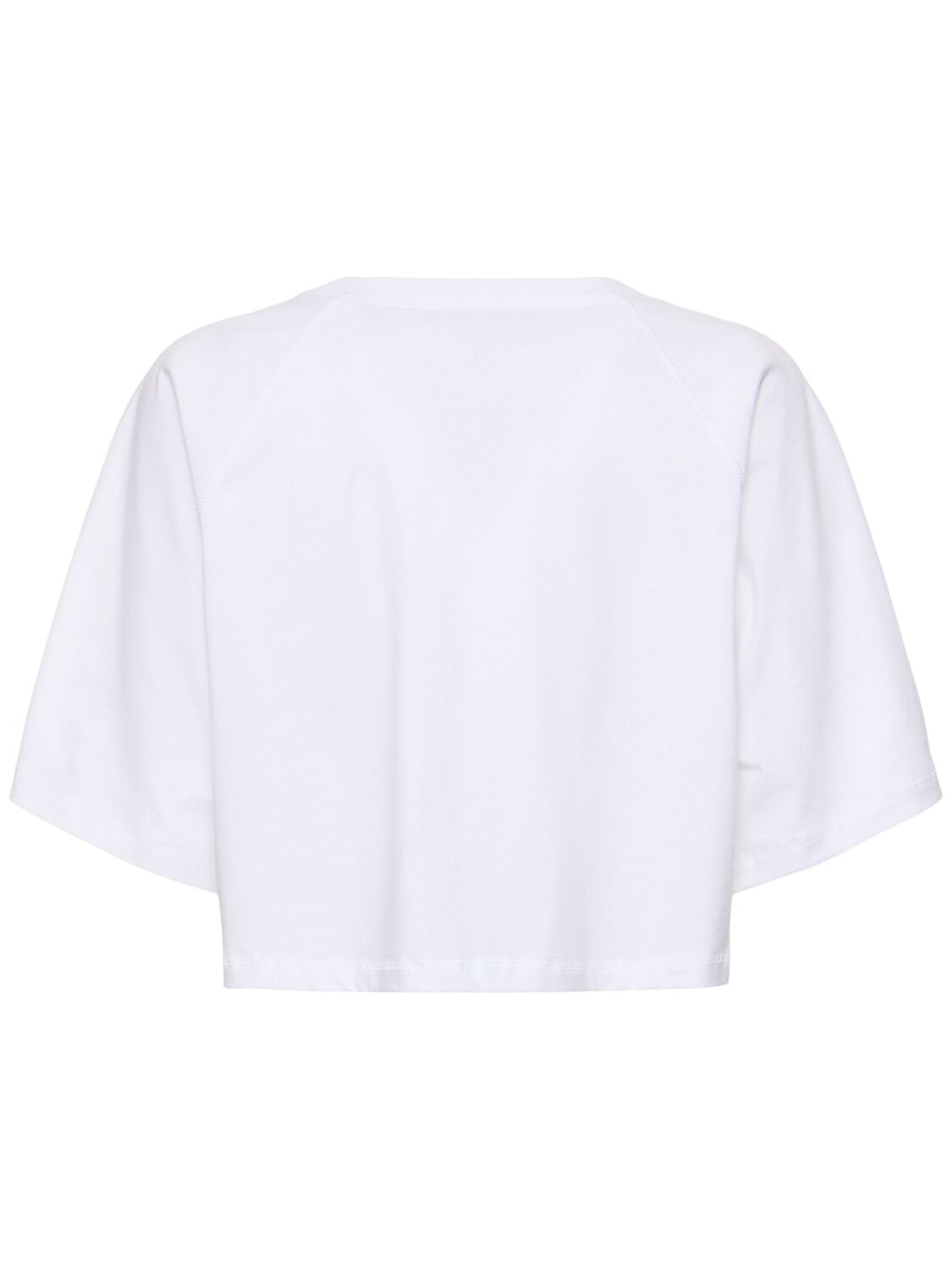 Shop Kenzo Boke Cropped Cotton Boxy T-shirt In White