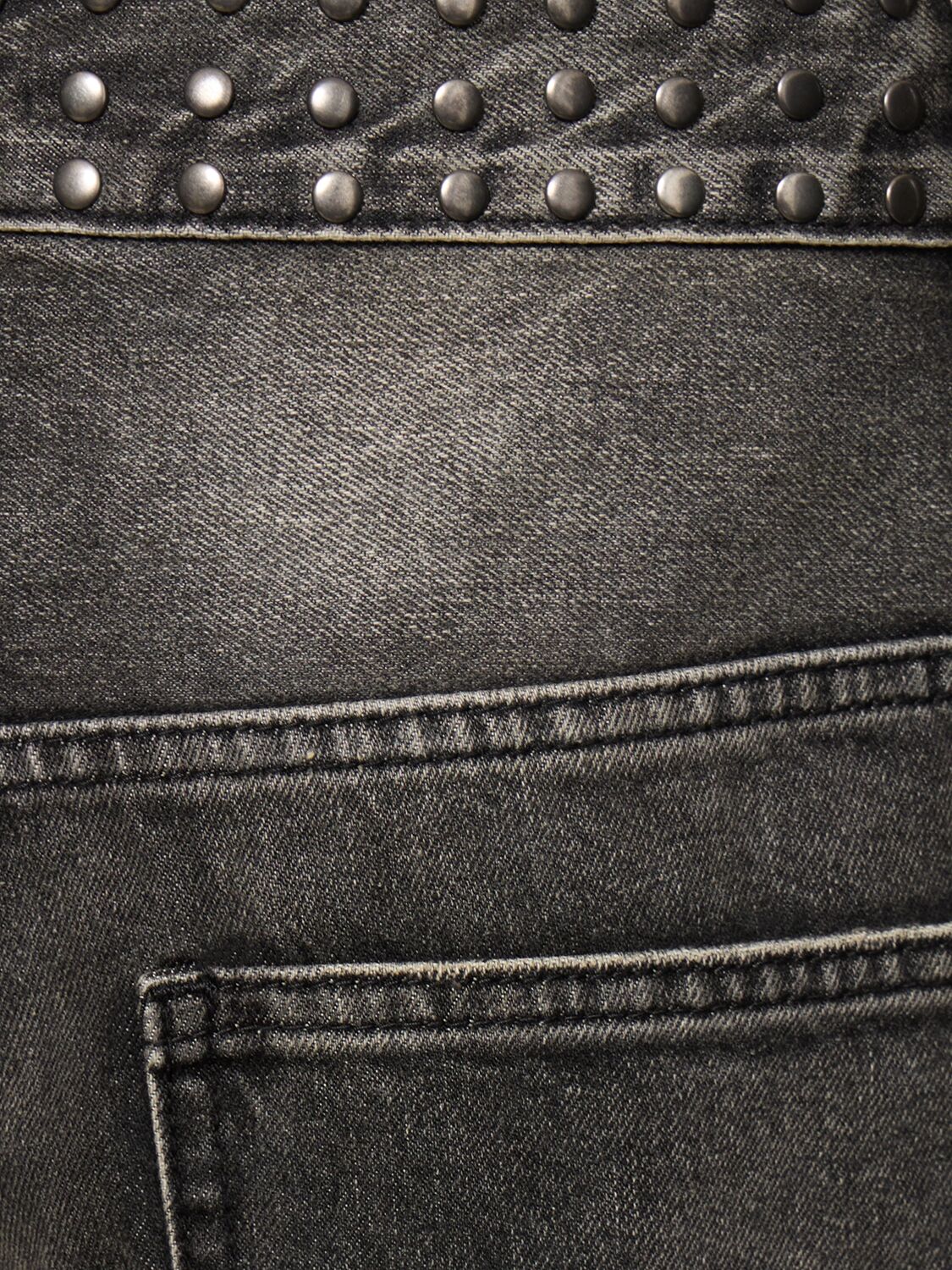 Shop Jaded London Faded Studded Baggy Jeans In Washed Black