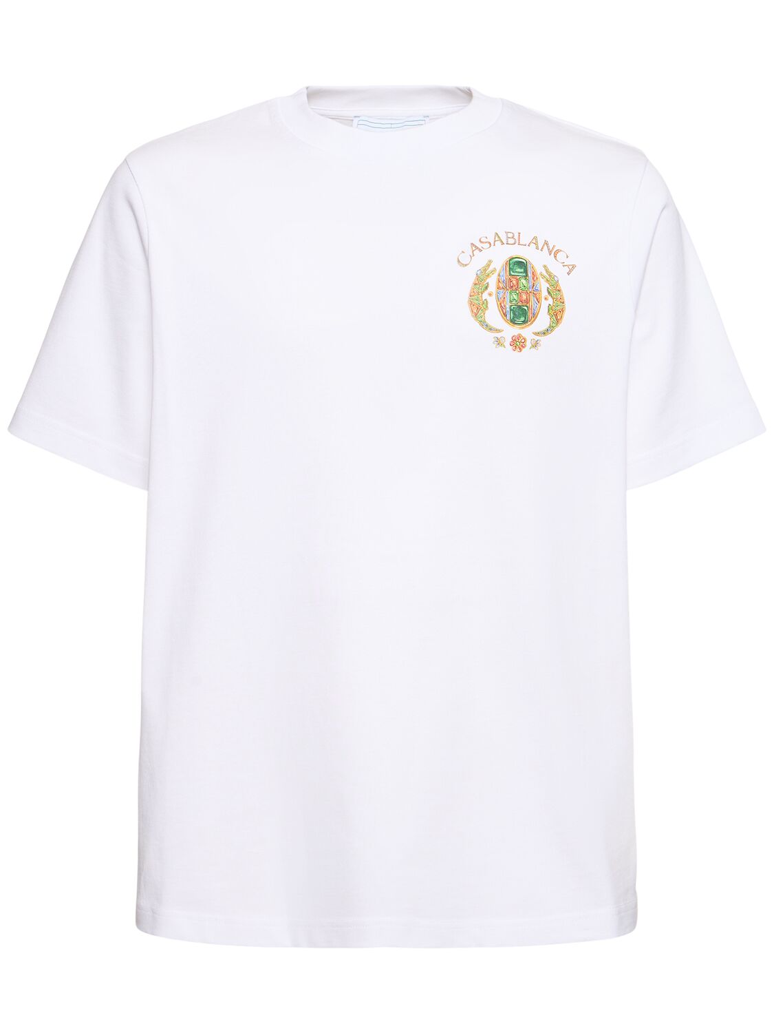 Casablanca Joyaux D'afrique Organic Cotton T-shirt In White