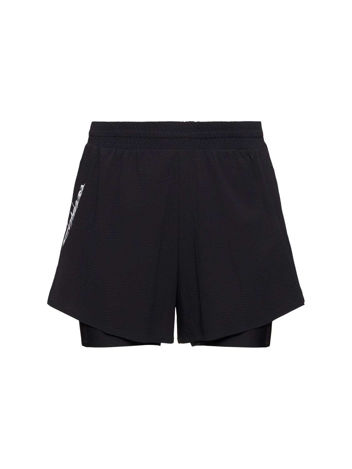 Shop Y-3 Run Shorts In Black