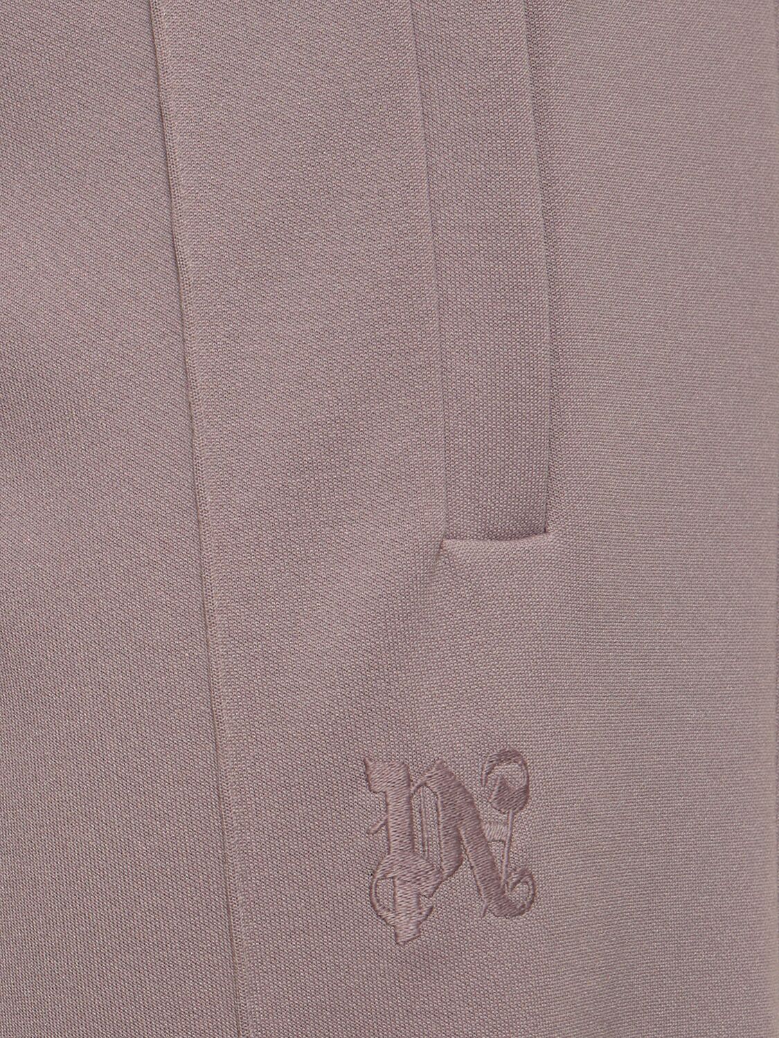 Shop Palm Angels Monogram Nylon Track Pants In Lilac