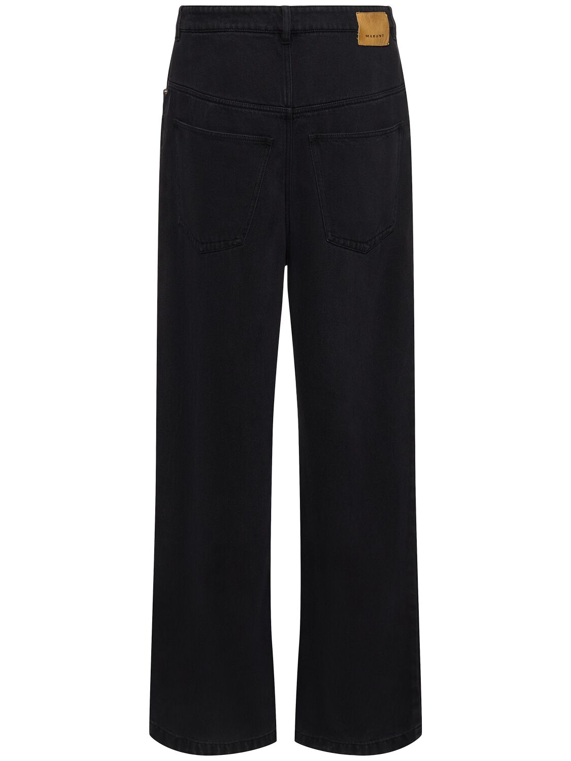 Shop Marant Teren Fluid Lyocell & Cotton Wide Jeans In Black