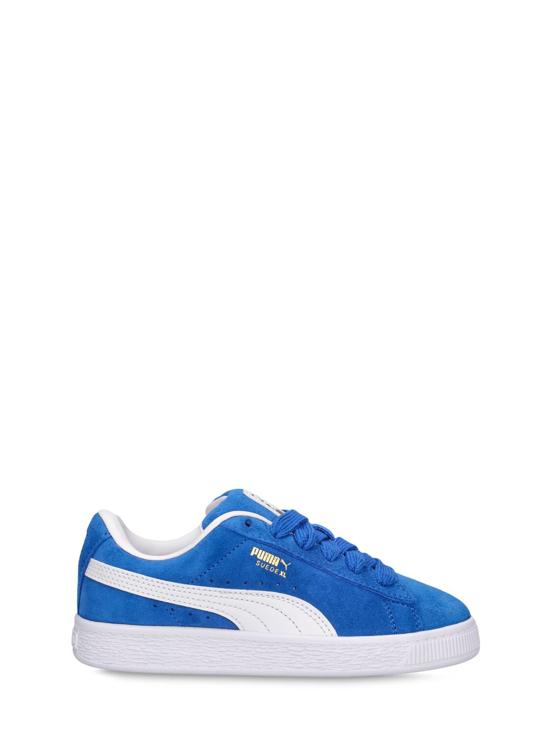 Puma Kids' Suede Xl Ps Lace-up Trainers In 블루