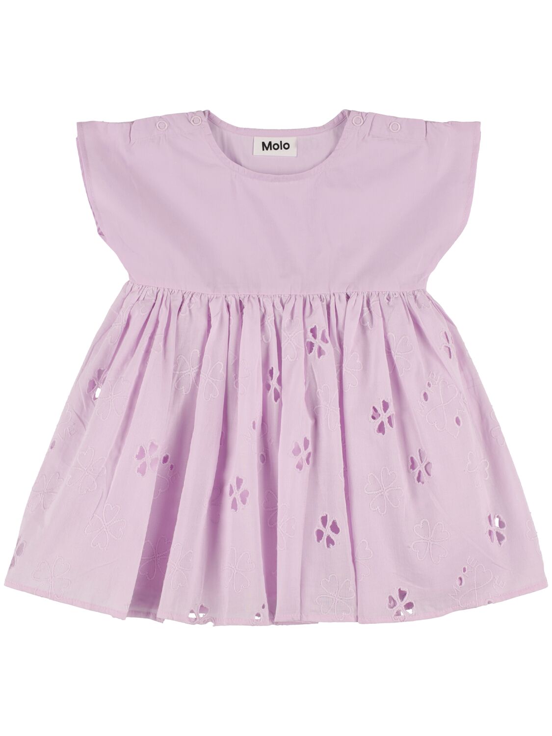 Molo Kids' Organic Cotton Dress In Light Purple