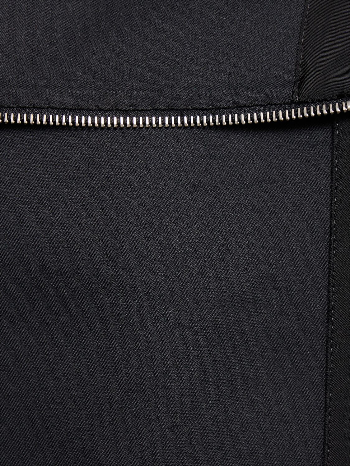 Shop Jil Sander Boxy Cotton Zip Jacket In Black