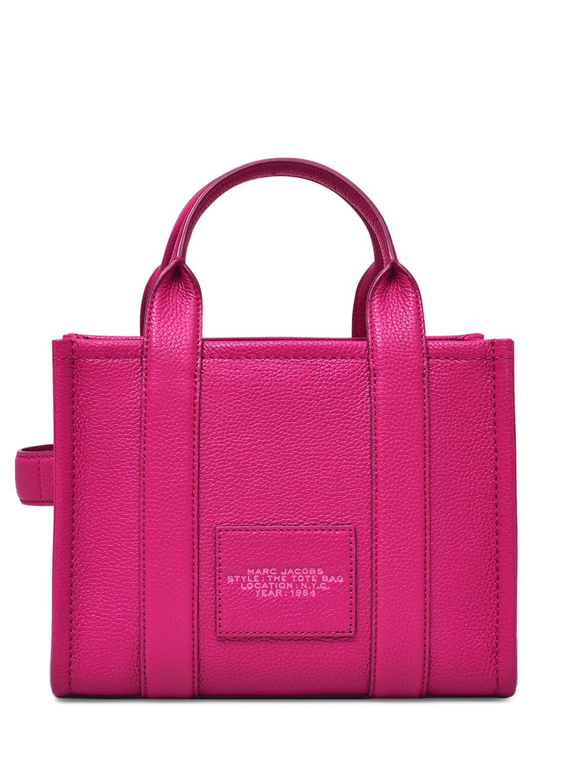 Shop Marc Jacobs The Small Tote Leather Bag In Lipstick Pink