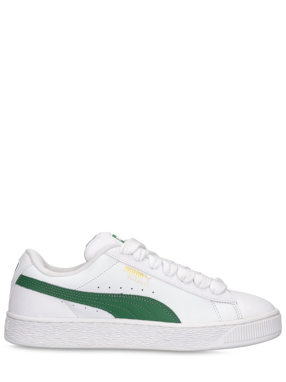 Puma Xl Leather Sneakers In White,vine