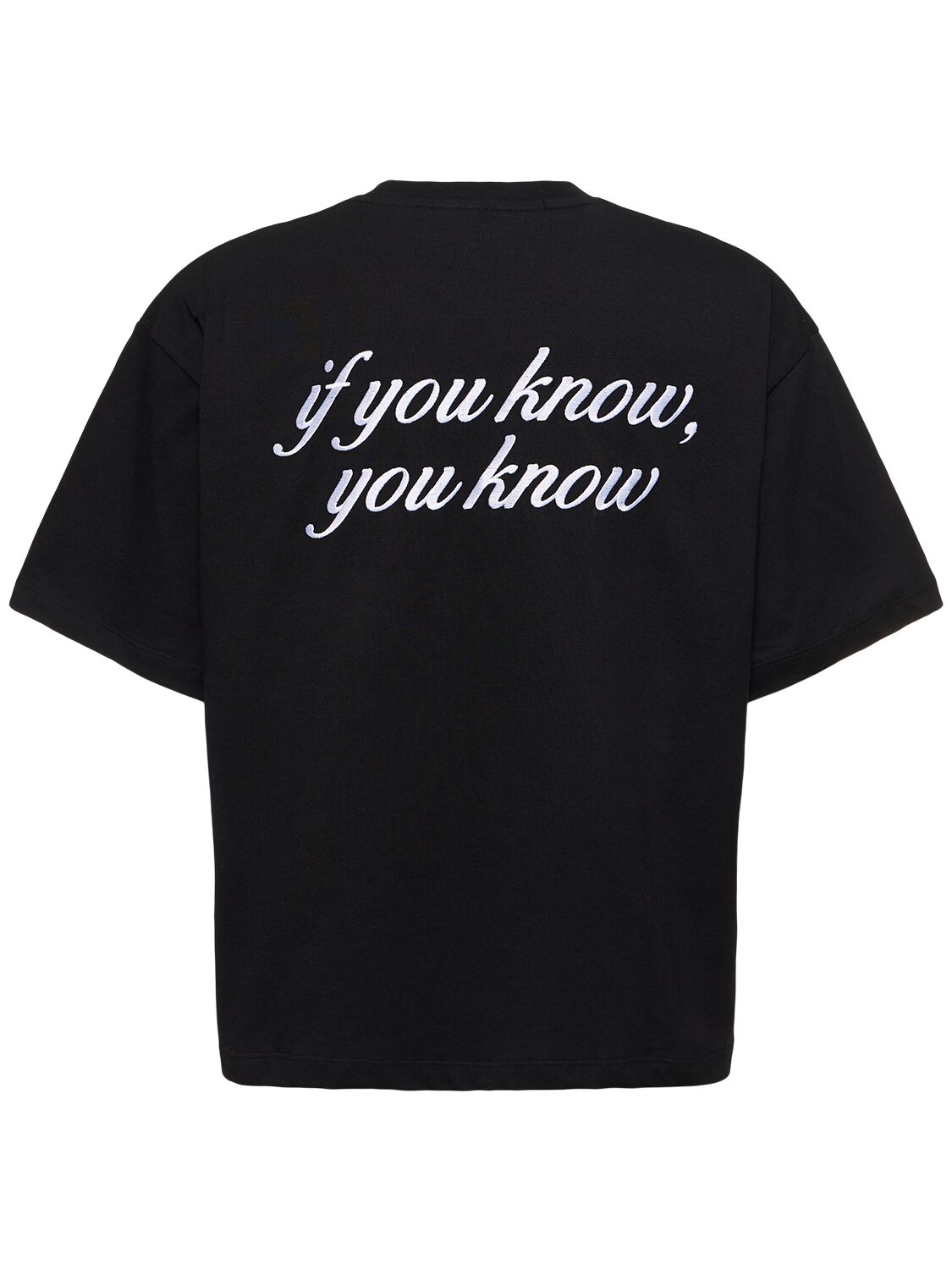Shop Garment Workshop If You Know You Know Embroidered T-shirt In Chaos Black