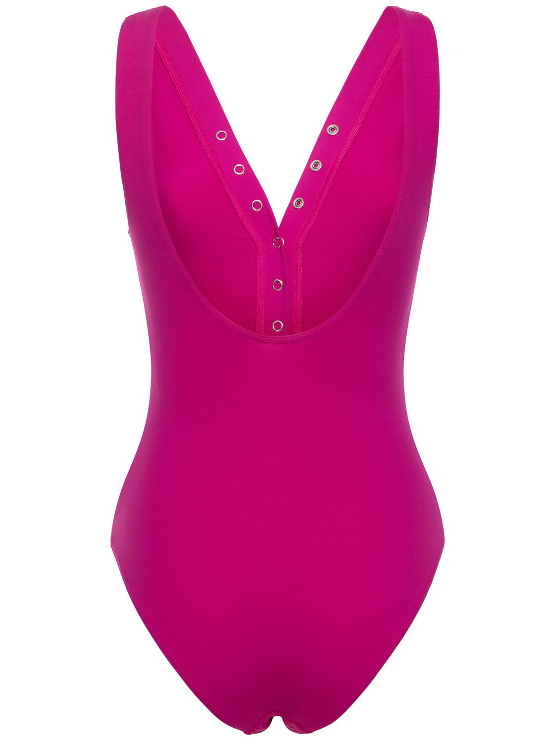 Shop Eres Icone One Piece V-neck Swimsuit In 粉色