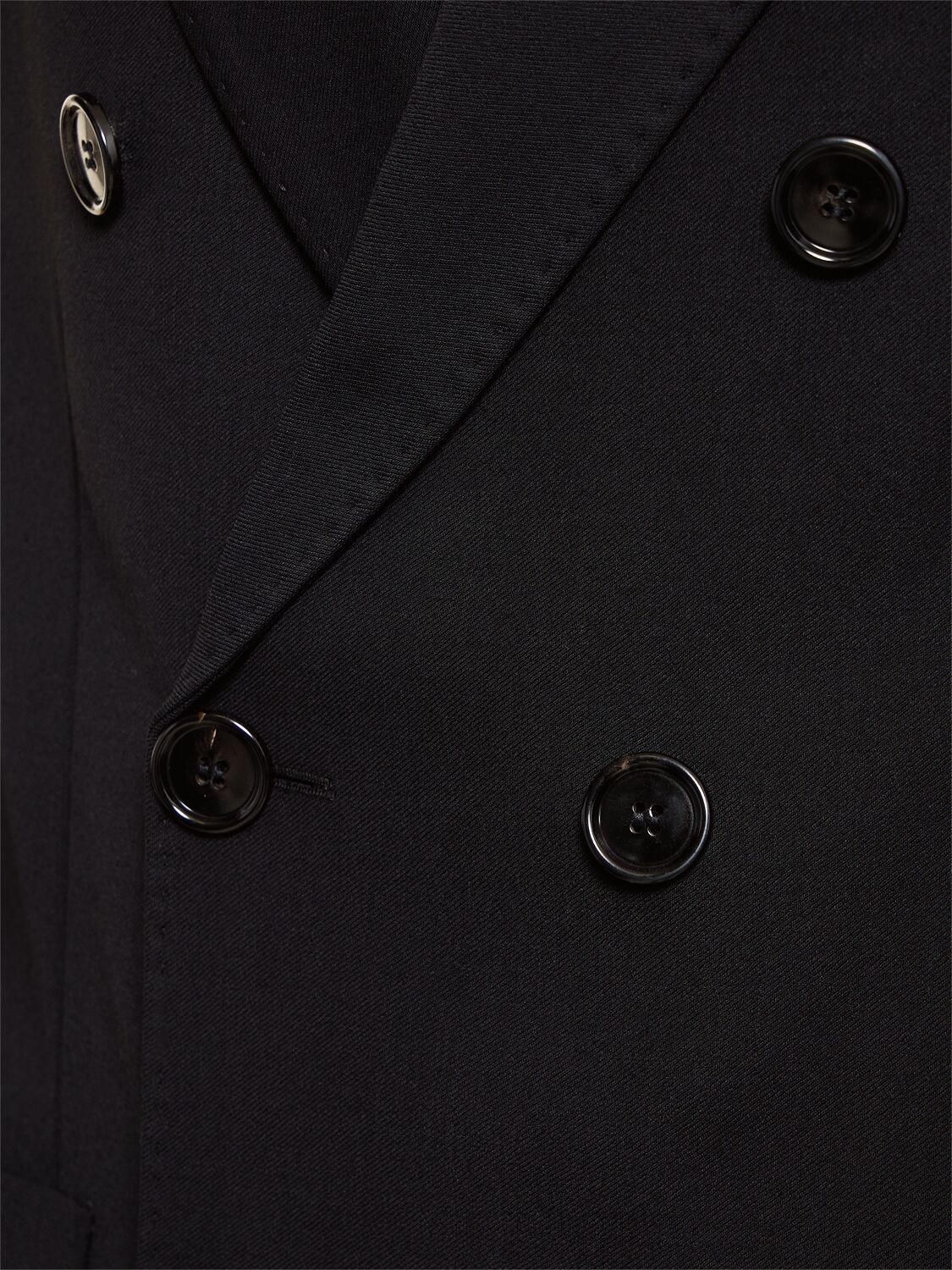 Shop Ami Alexandre Mattiussi Double Breast Wool Twill Blazer In Black