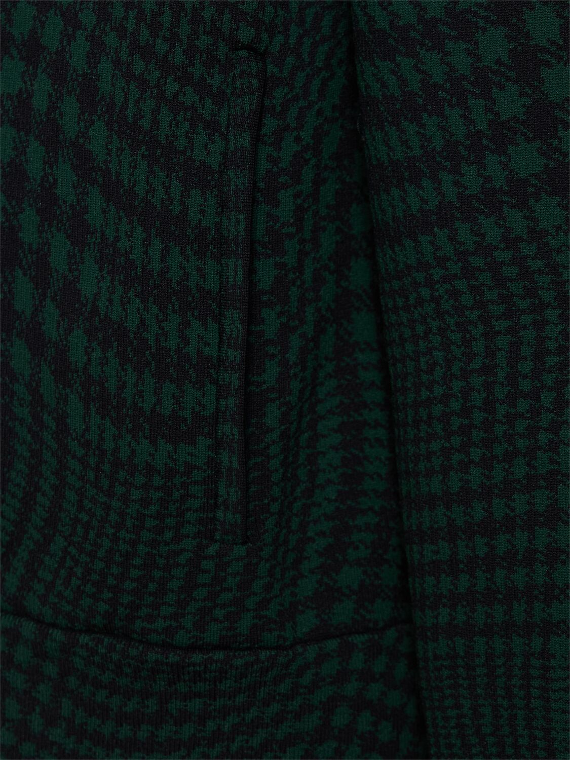 Shop Burberry Houndstooth Print Cotton Track Jacket In Ivy Green