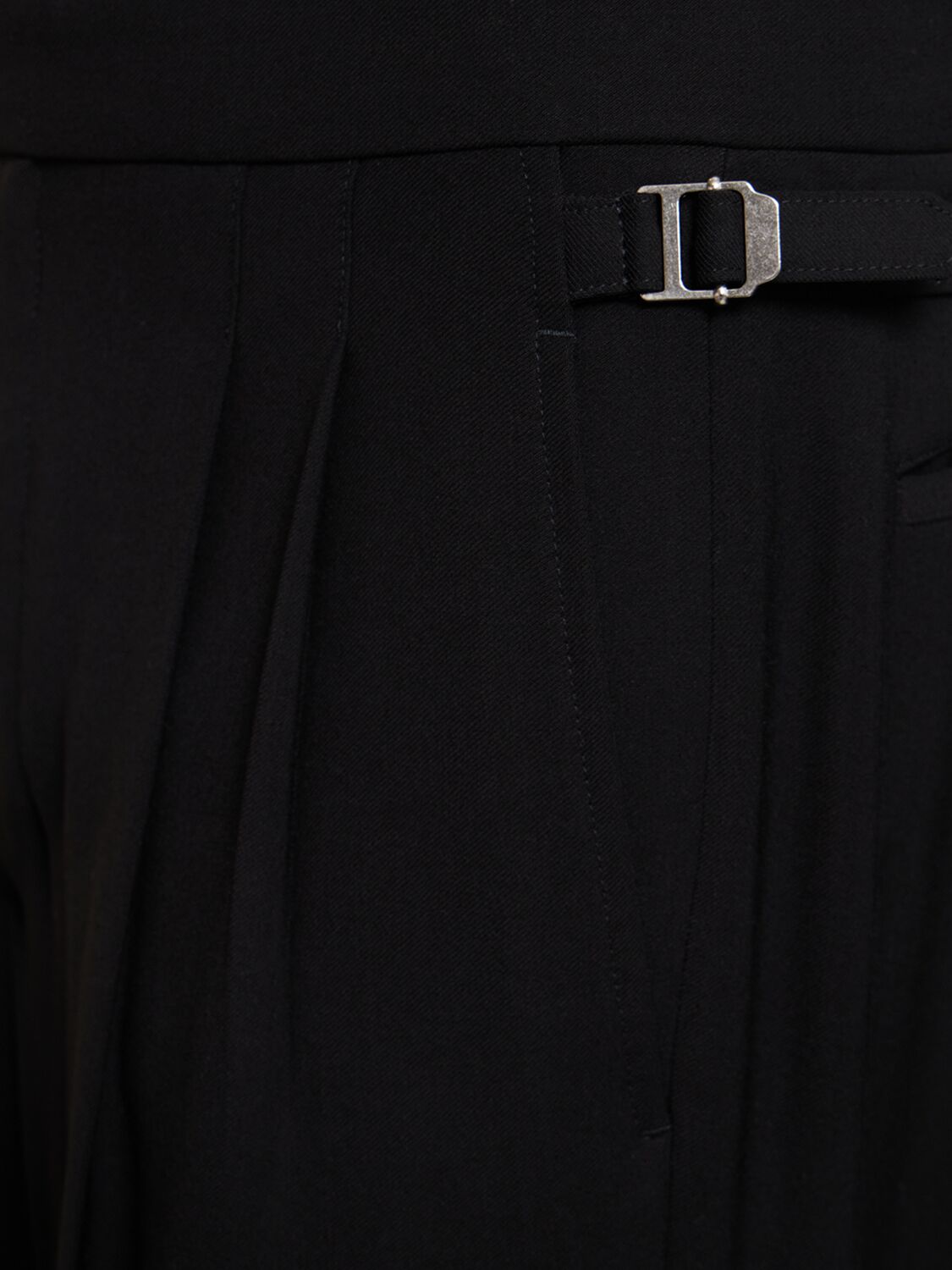 Shop Ami Alexandre Mattiussi Wool Blend Twill Wide Pants In Black