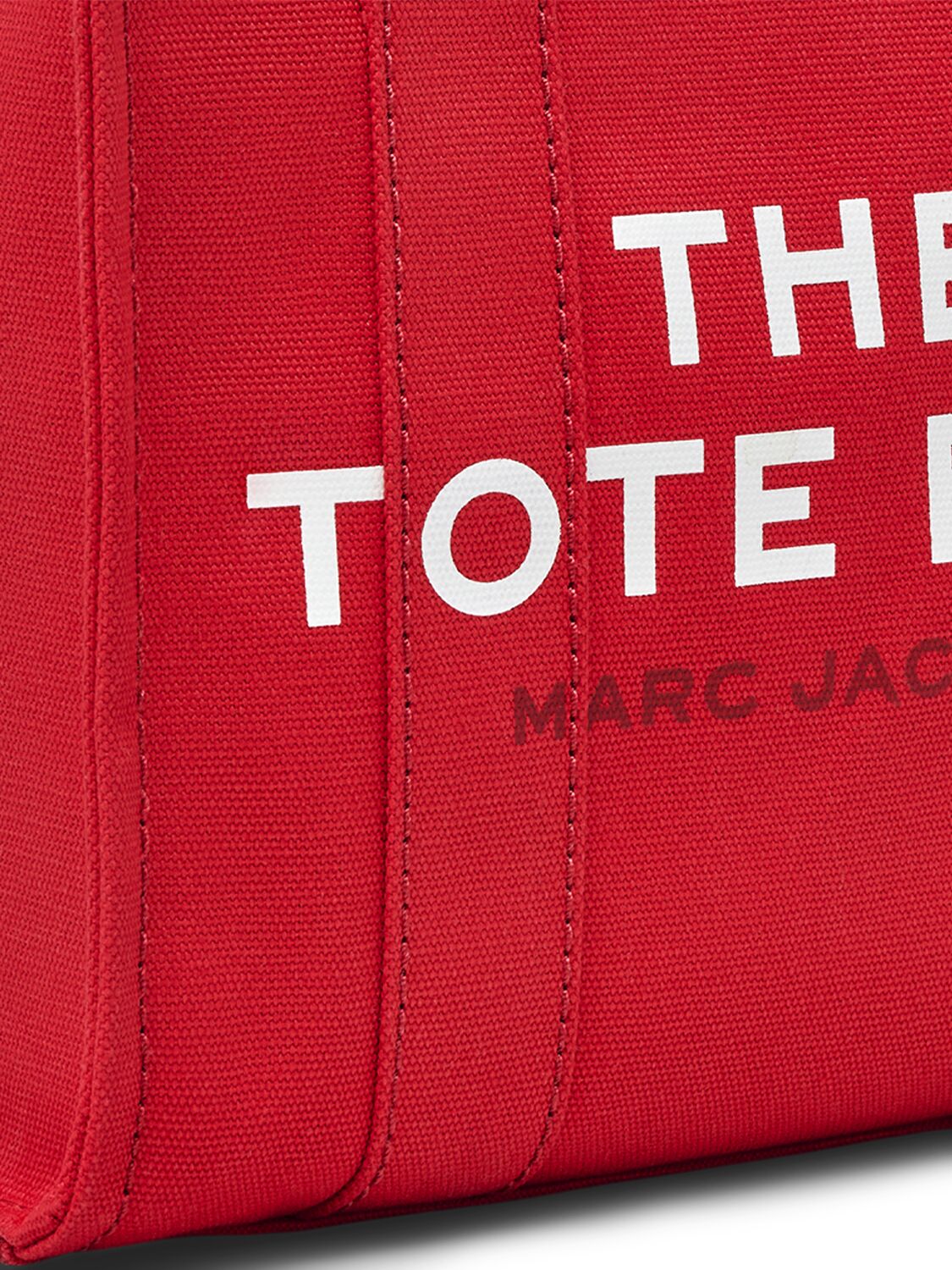 Shop Marc Jacobs The Small Cotton Canvas Tote Bag In Red