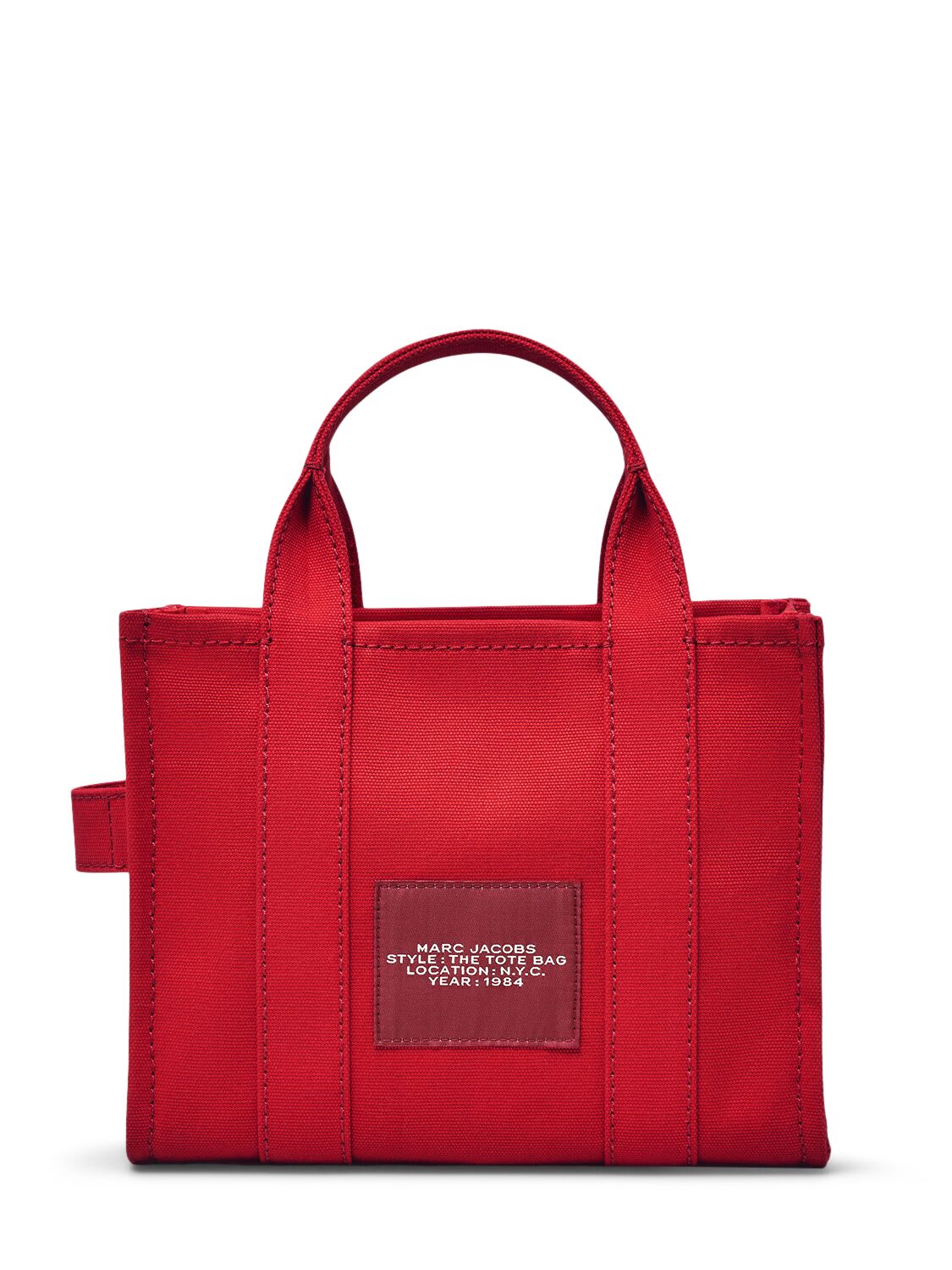 Shop Marc Jacobs The Small Cotton Canvas Tote Bag In Red