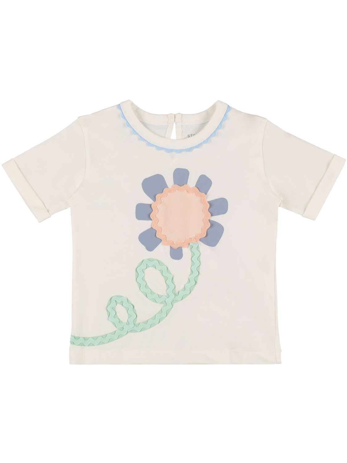 Stella Mccartney Kids' Printed Organic Cotton Jersey T-shirt In White