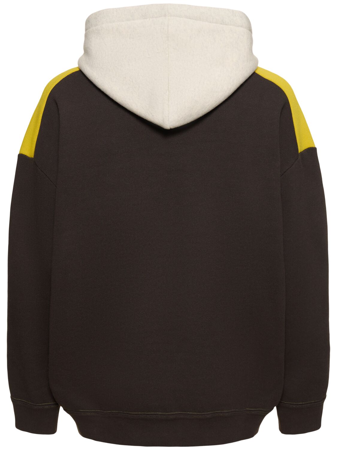 Shop Marant Wasil Color Block Cotton Blend Hoodie In Yellow