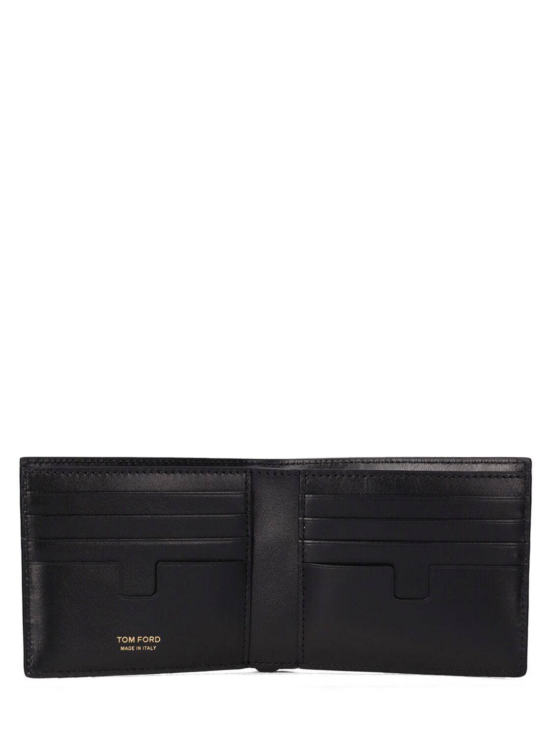Shop Tom Ford Logo Croc Embossed Leather Wallet In Black