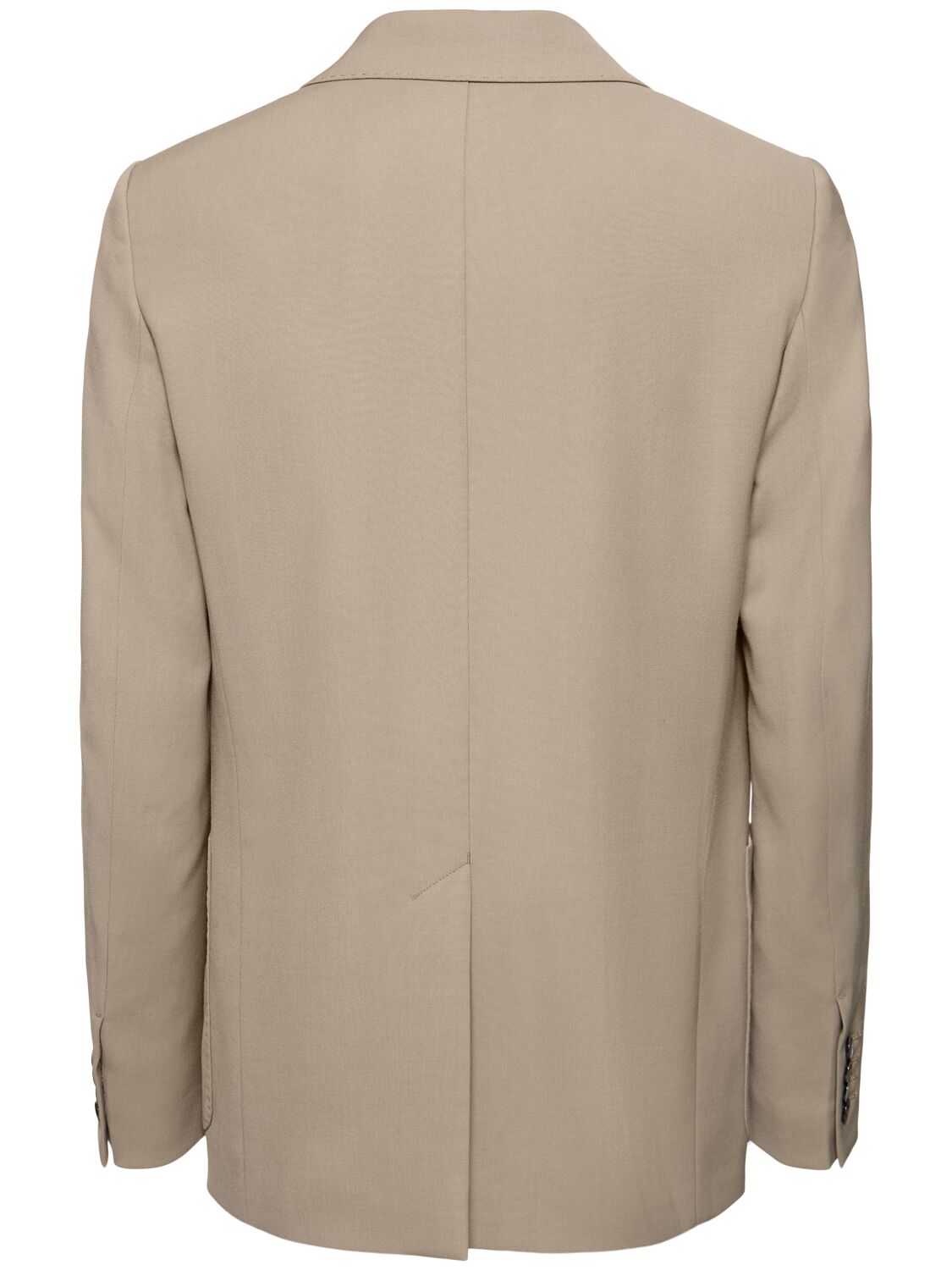 Shop Ami Alexandre Mattiussi Double Breast Wool Twill Blazer In Light Taupe