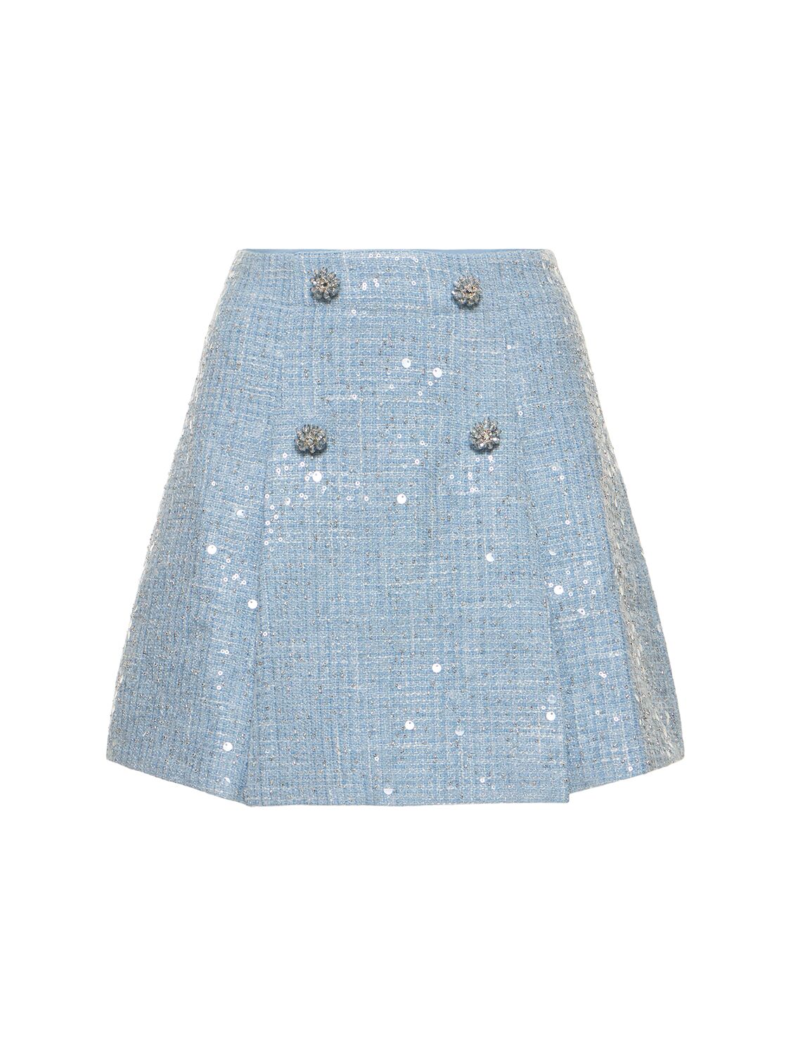 Sequined Bouclé Mini Skirt
