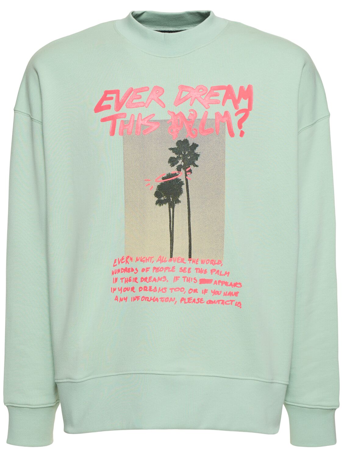 PALM ANGELS PALM DREAM COTTON SWEATSHIRT