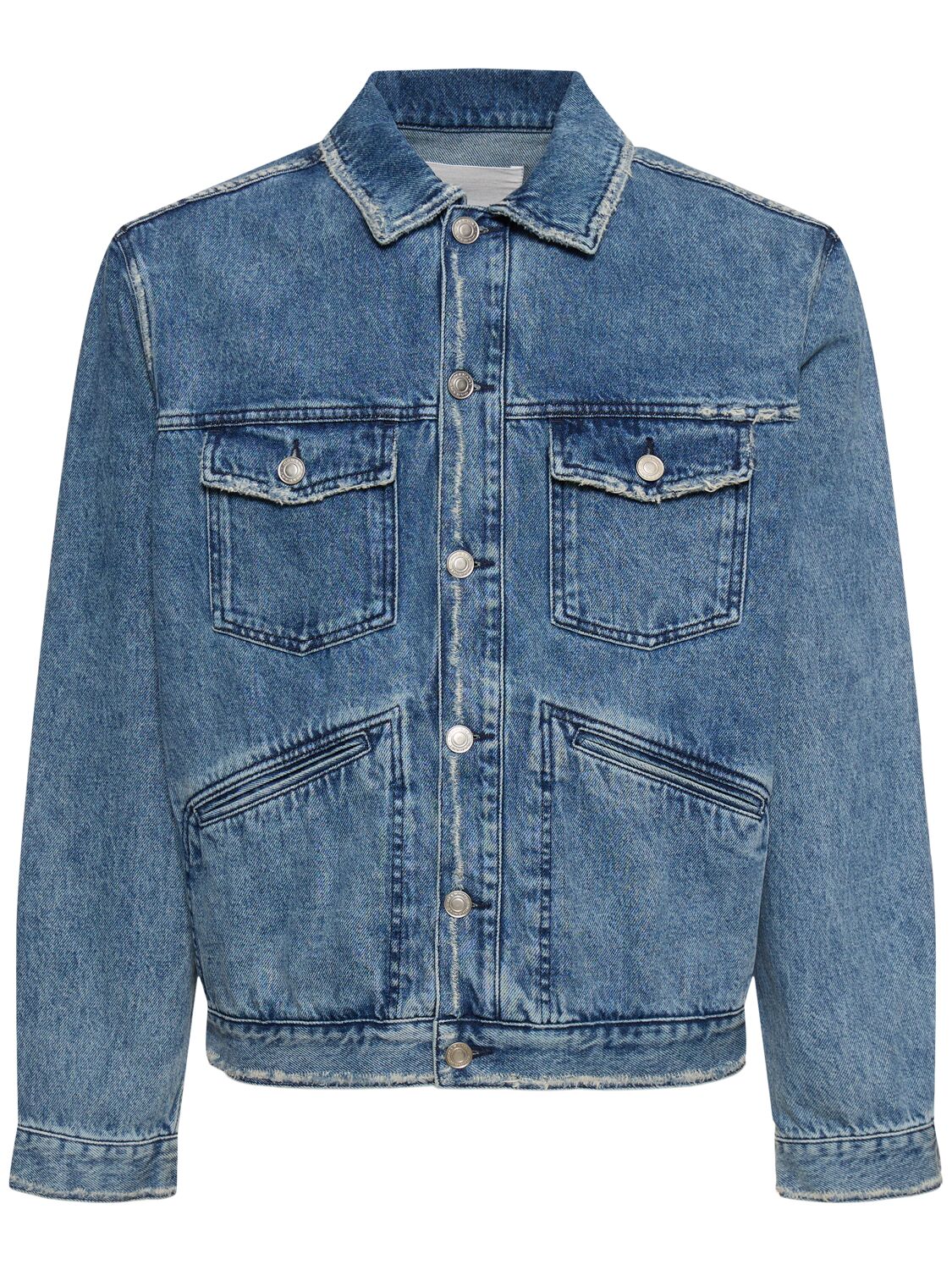 Shop Marant Jango Cotton Denim Jacket In Blue