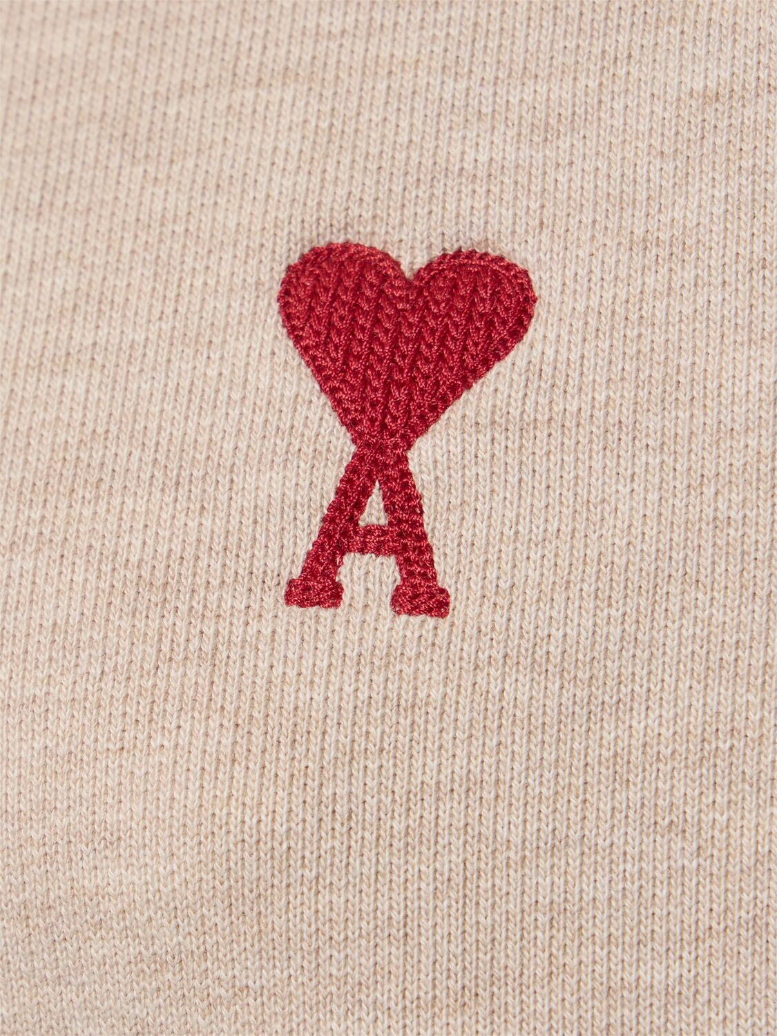 Shop Ami Alexandre Mattiussi Ami De Coeur Cotton Sweatshirt In Beige