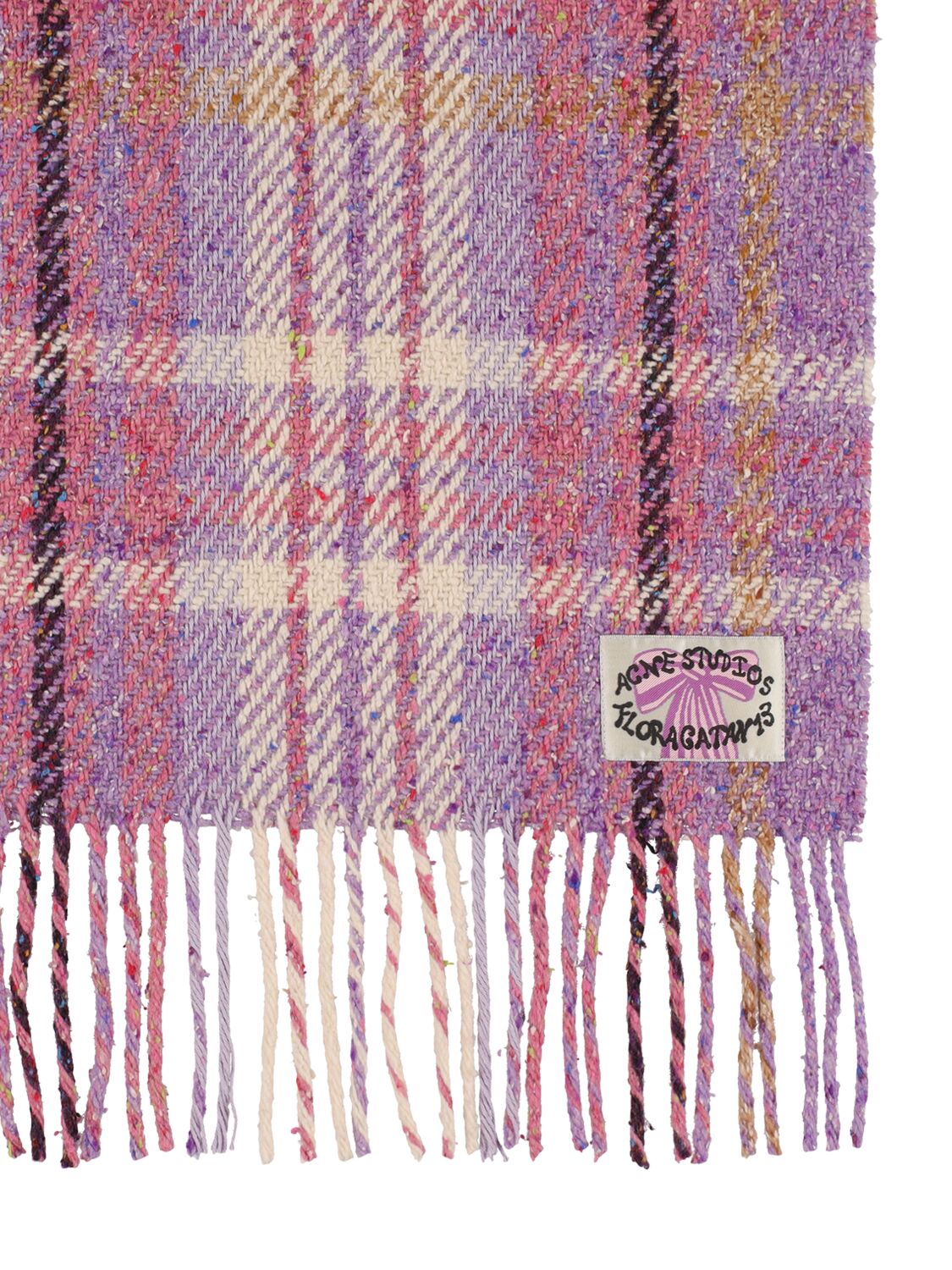 Shop Acne Studios Volano Wool Blend Scarf In Violet Purple