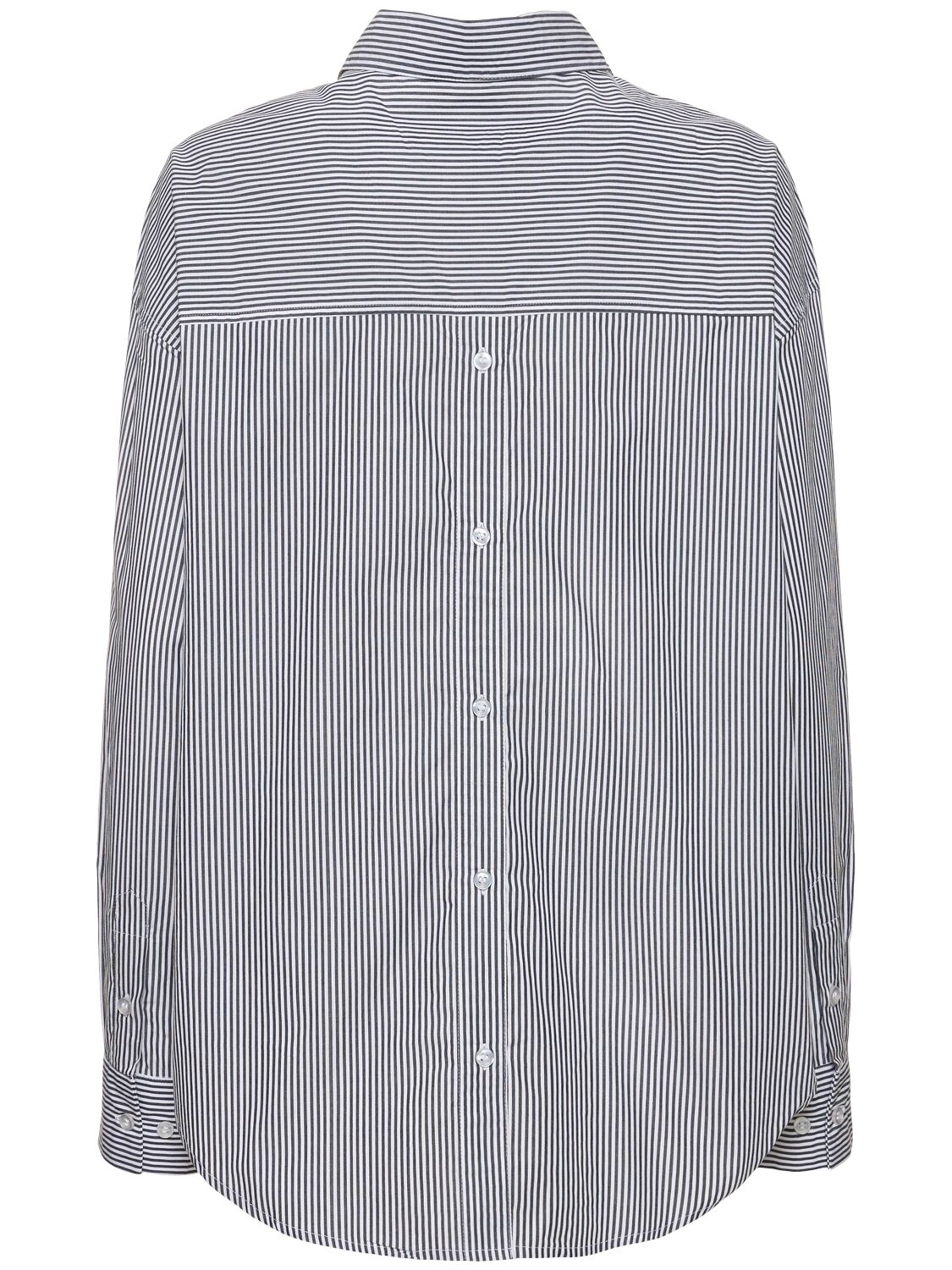 Shop Designers Remix Harriet Oversize Shirt W/back Opening In Black,white
