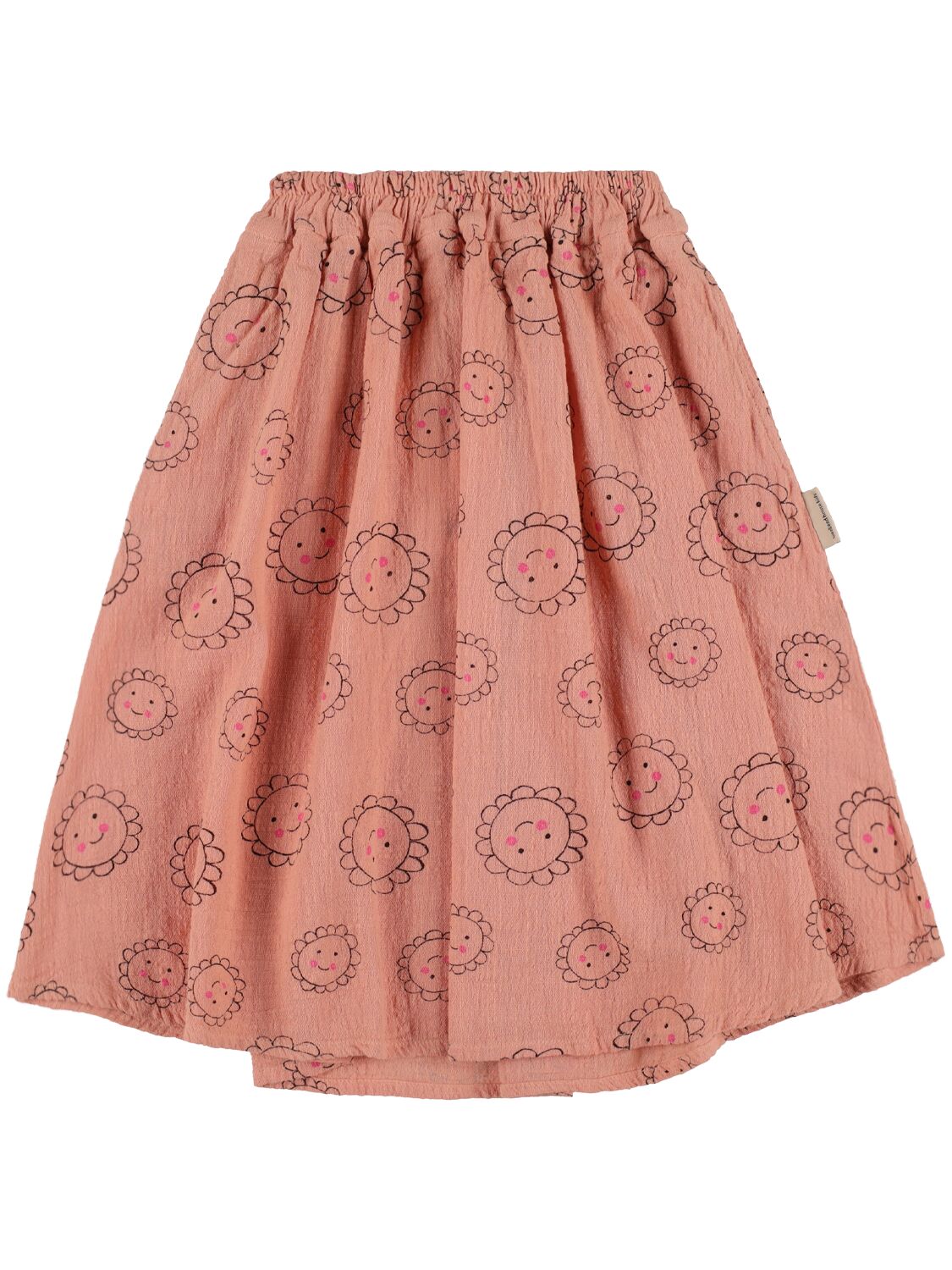 Image of Printed Cotton Blend Skirt