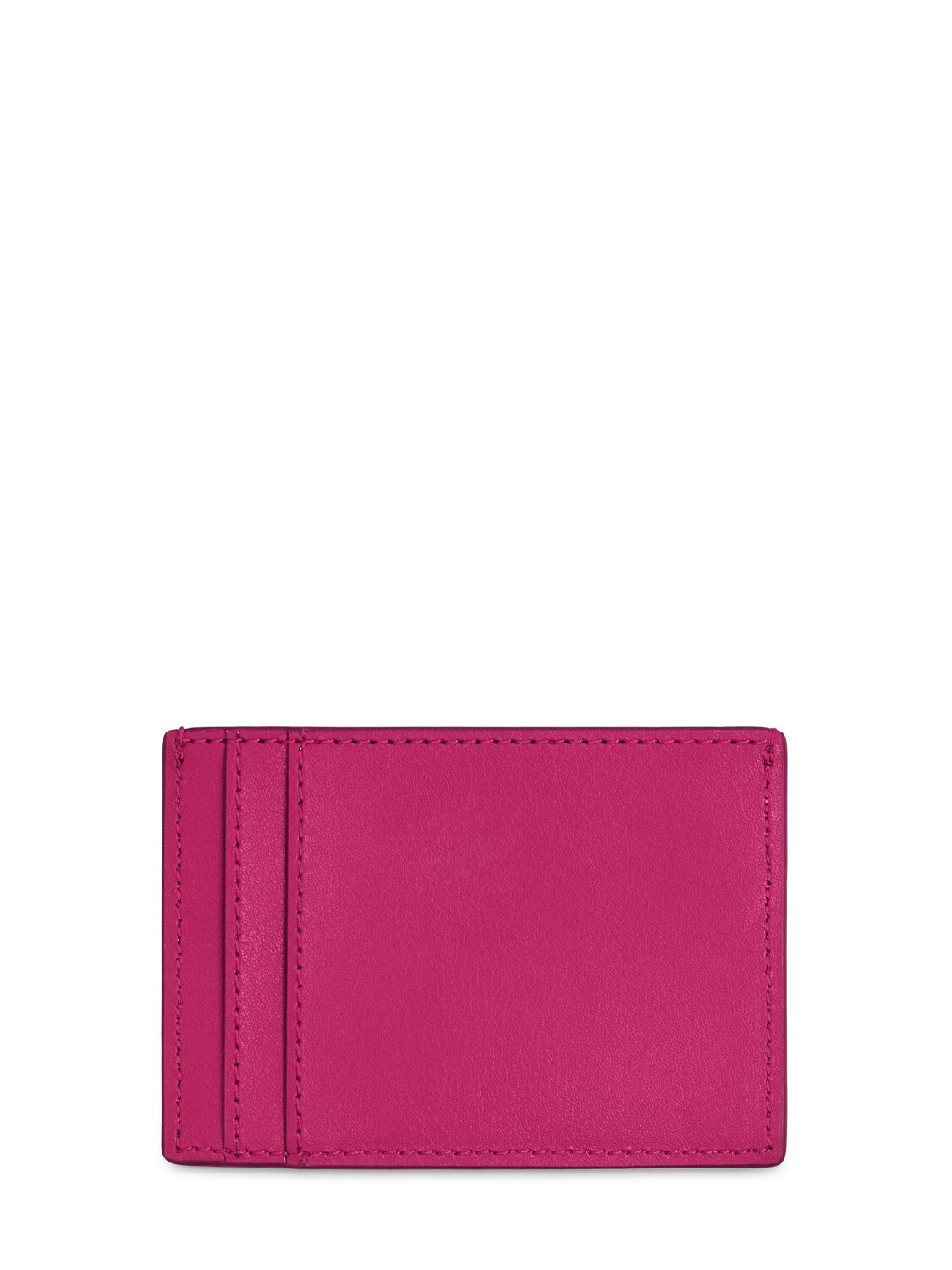 Shop Marc Jacobs Leather Card Holder In Lipstick Pink