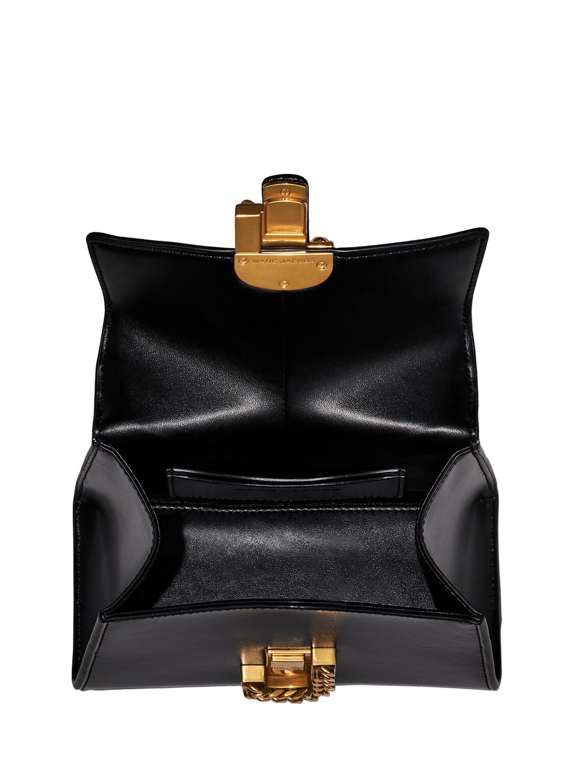 Shop Marc Jacobs The Mini Leather Top Handle Bag In Black
