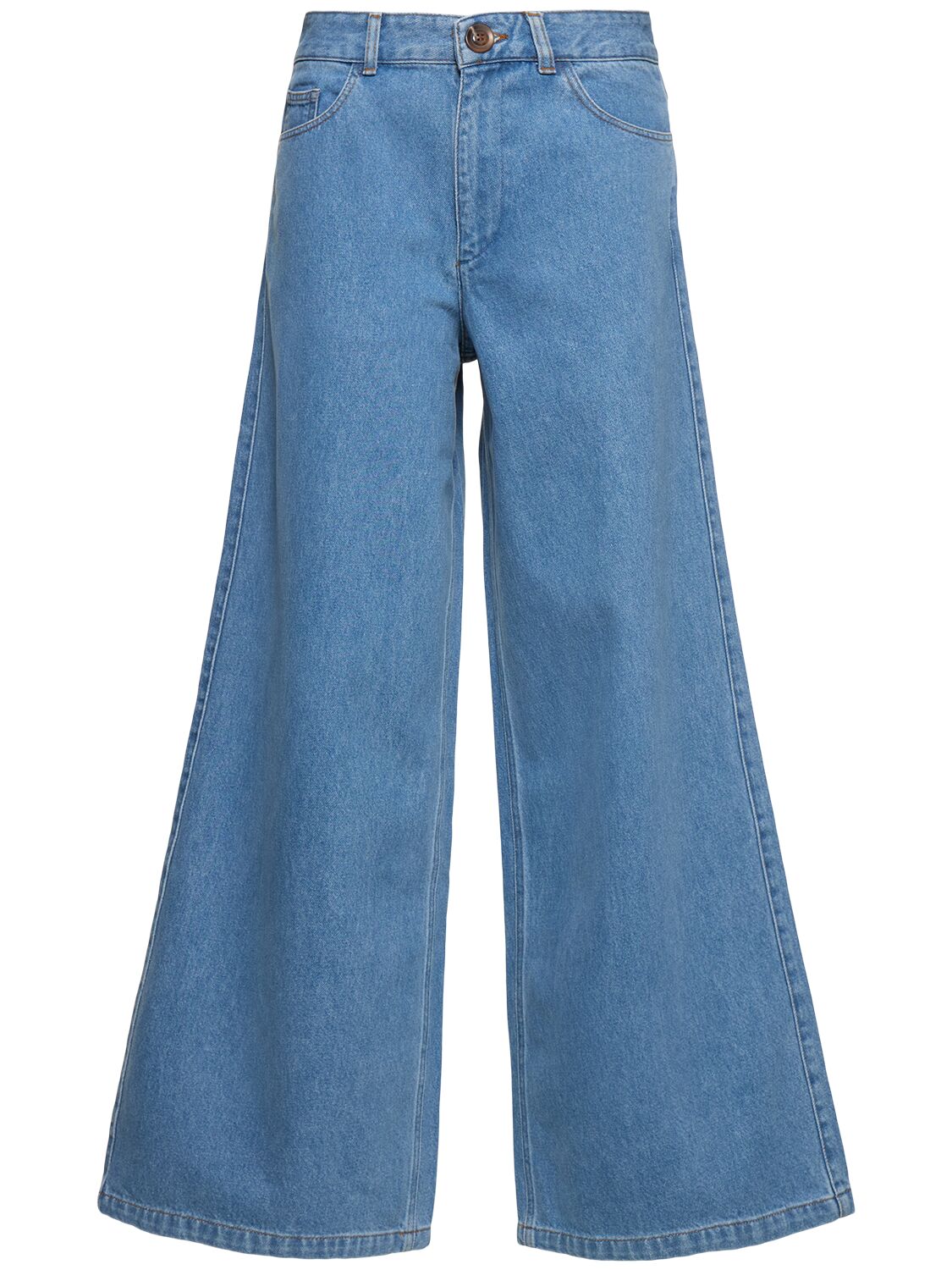 Soeur Alexis Low Rise Wide Jeans In Blue
