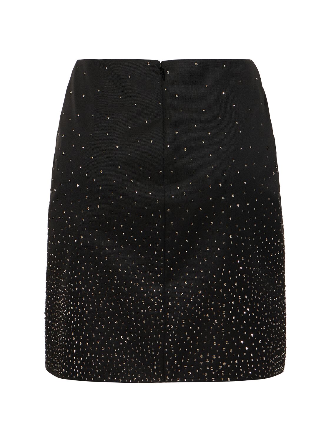 Shop Off-white Bling Wool Twist Skirt In Black