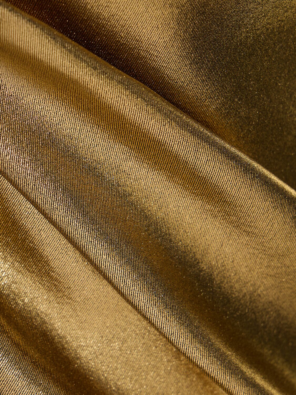 Shop Balmain Metallic Pareo Mini Skirt In Gold