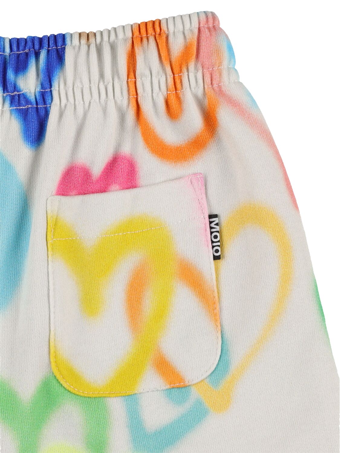 Shop Molo Printed Organic Cotton Sweat Shorts In Multicolor