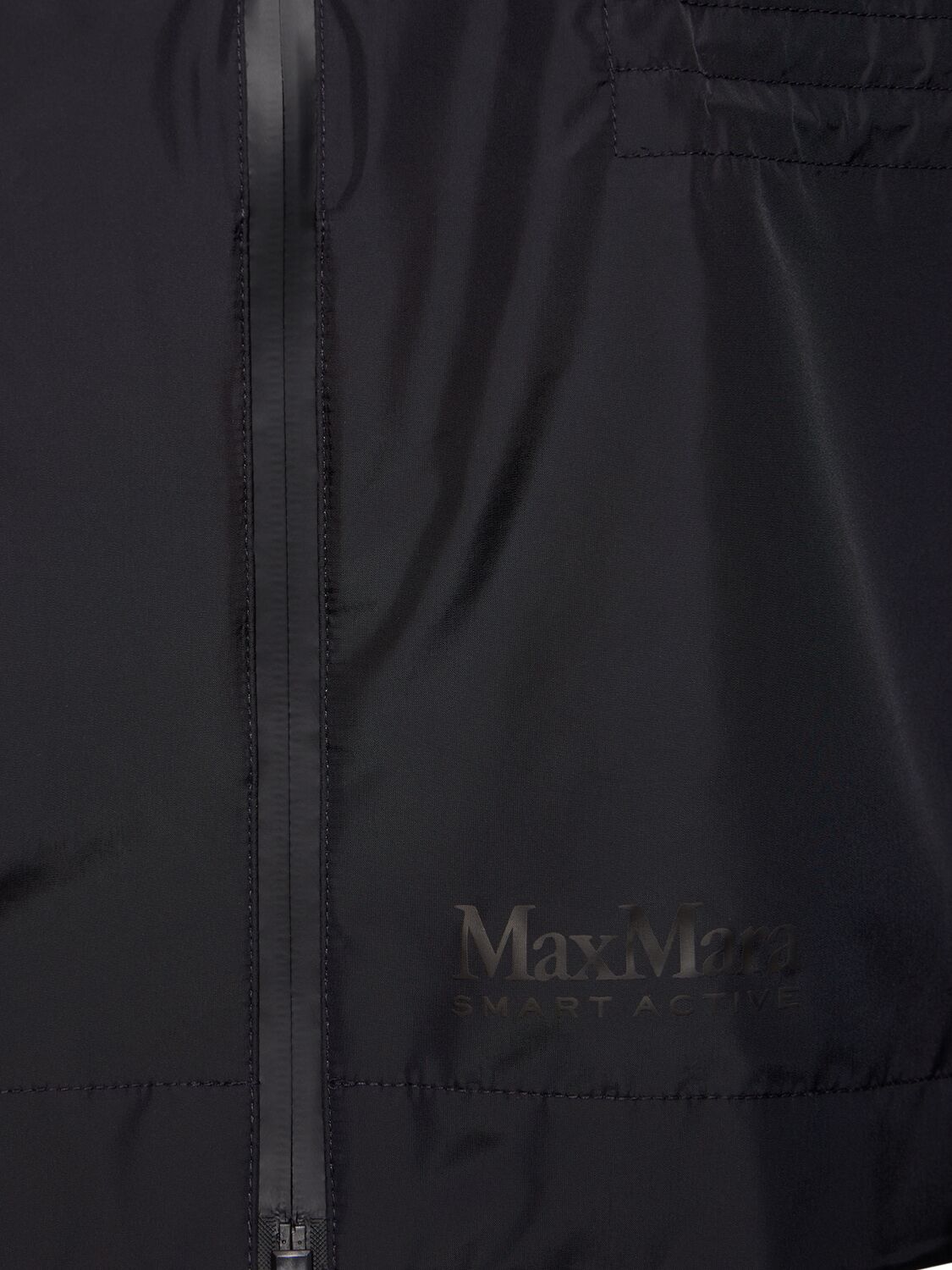 Shop Max Mara Fastoso Tech Jacket W/ Drawstring In Black